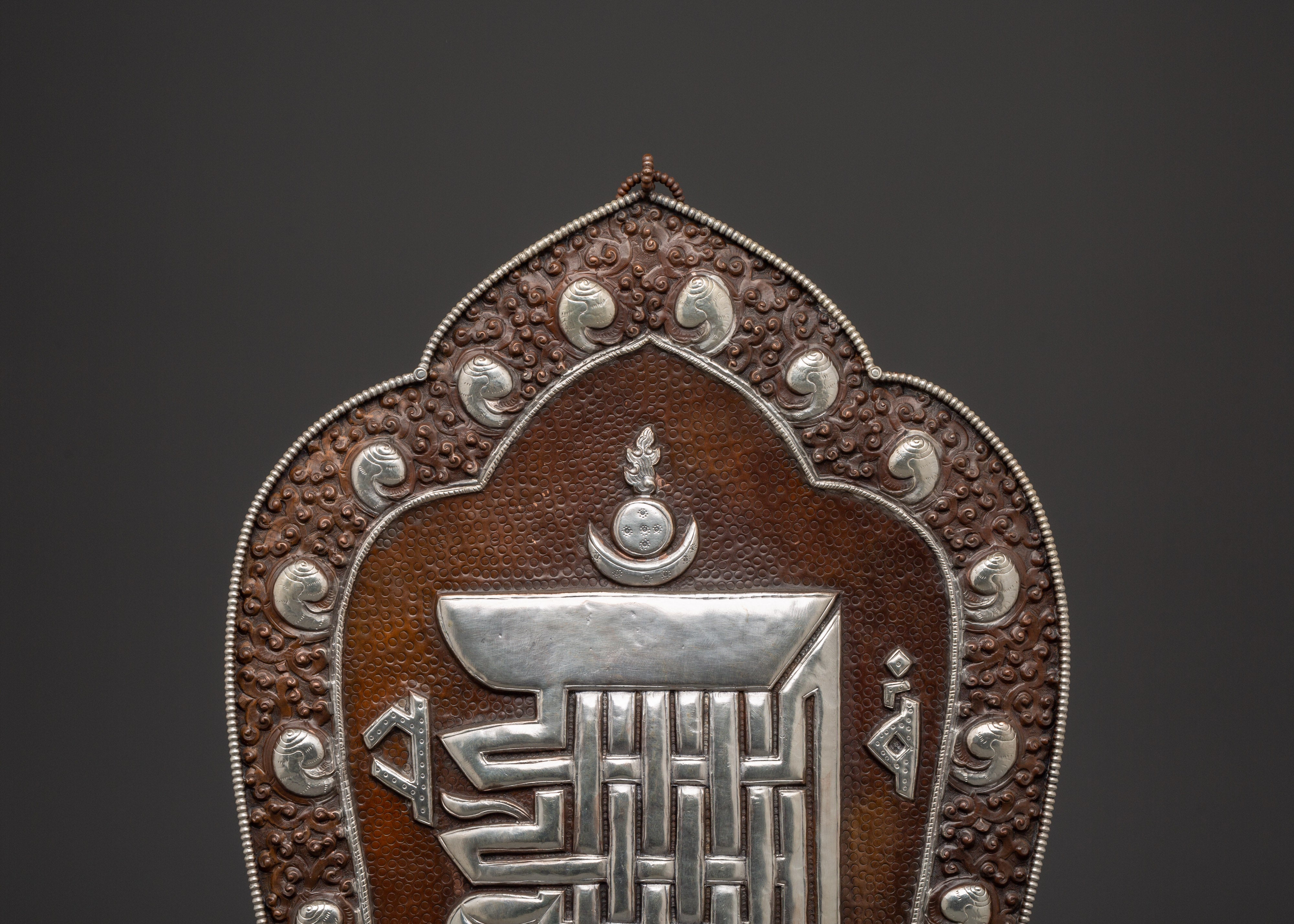 Handcrafted Buddhist Wall Plaque | Sacred Symbol Art