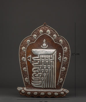 Handcrafted Buddhist Wall Plaque | Sacred Symbol Art