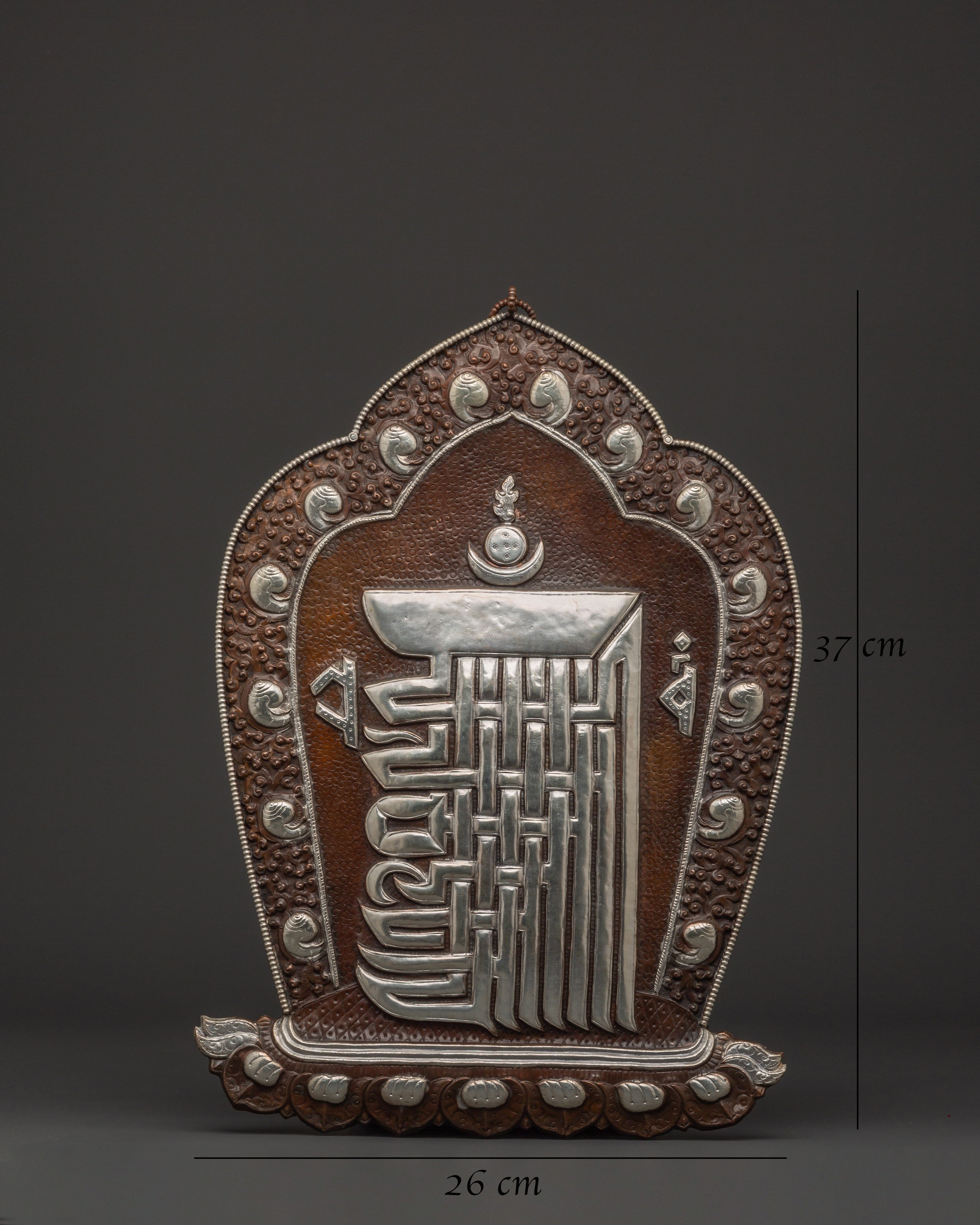 Handcrafted Buddhist Wall Plaque | Sacred Symbol Art
