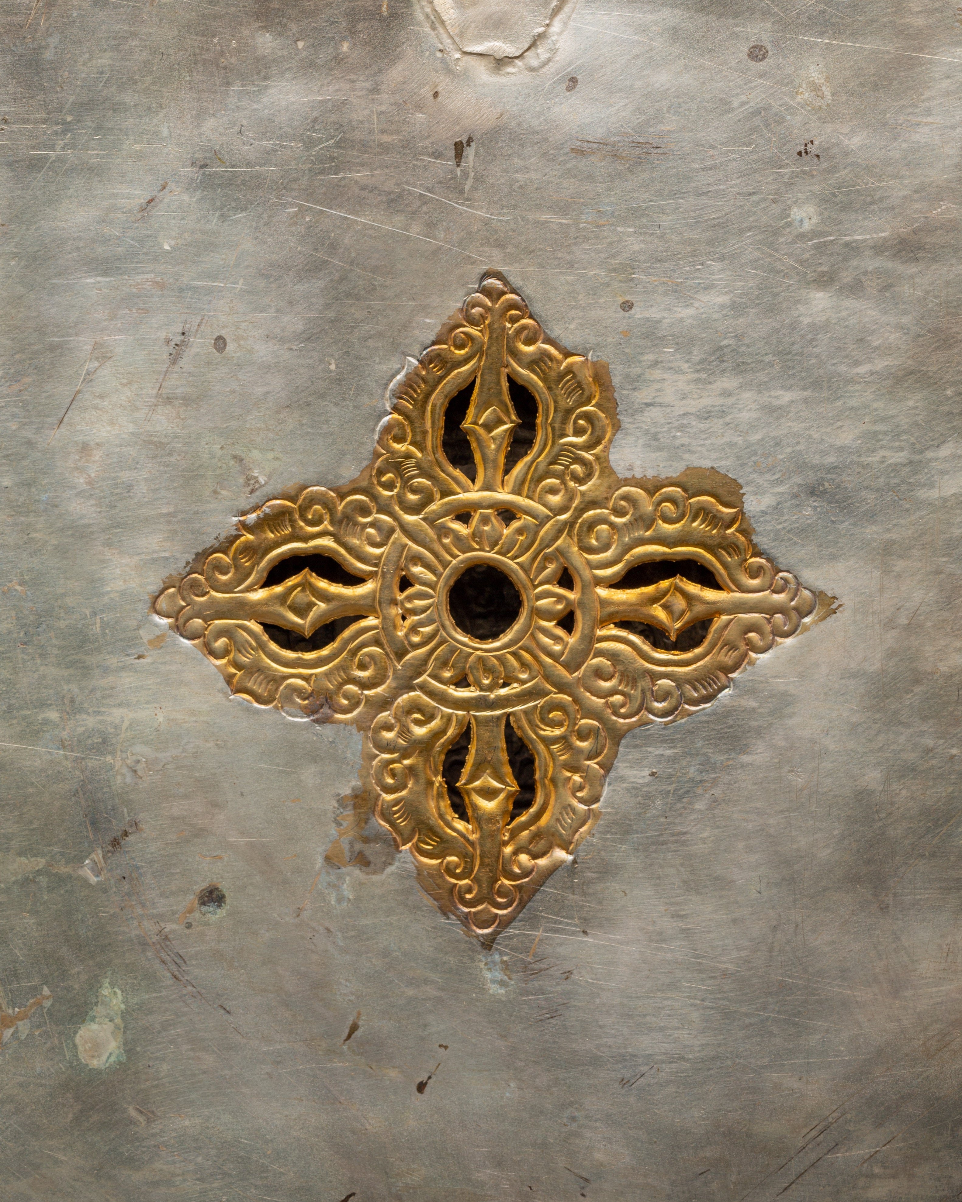 Wheel of Life Metal Thangka | Sacred Symbol Decor