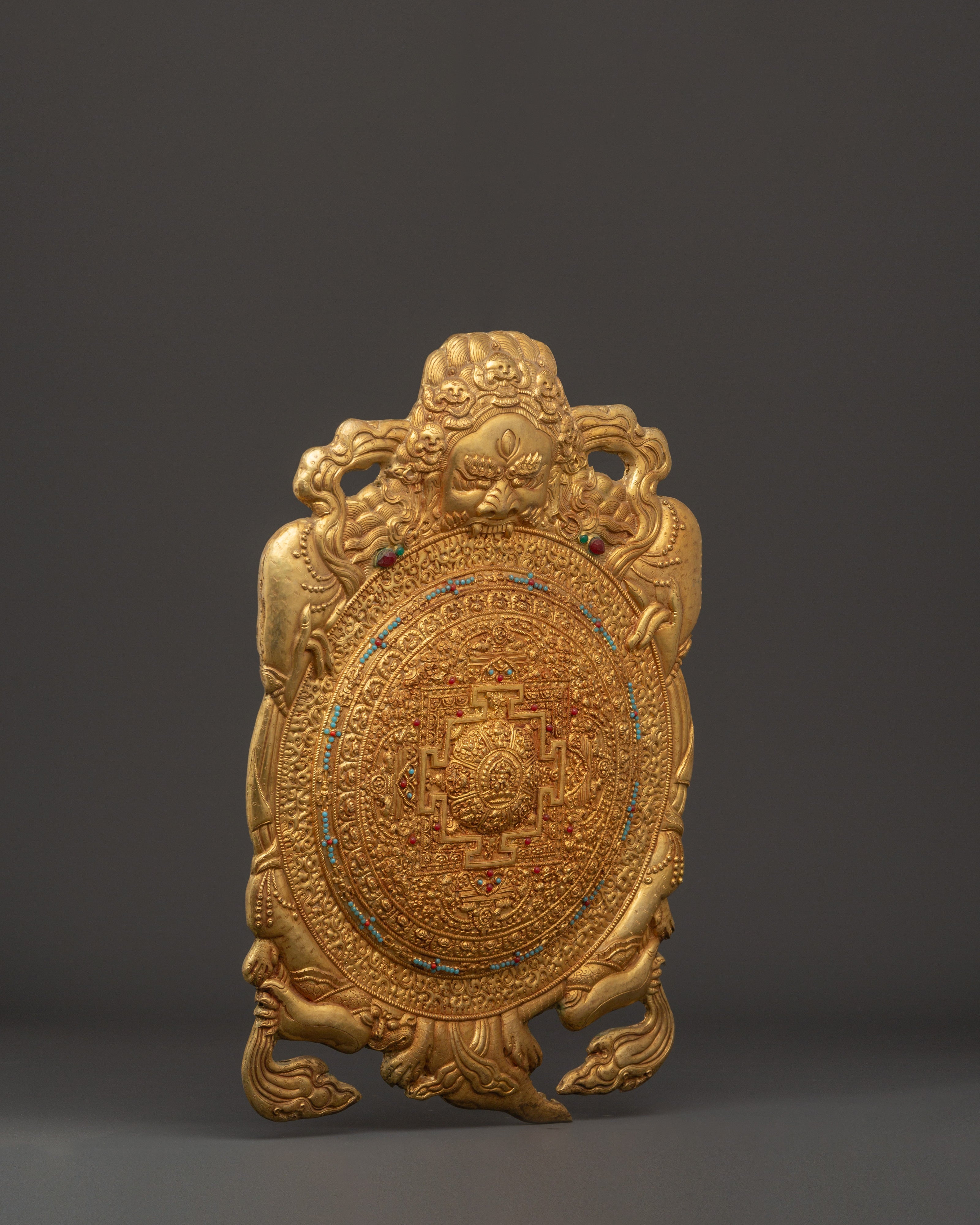 Wheel of Life Metal Thangka | Sacred Symbol Decor