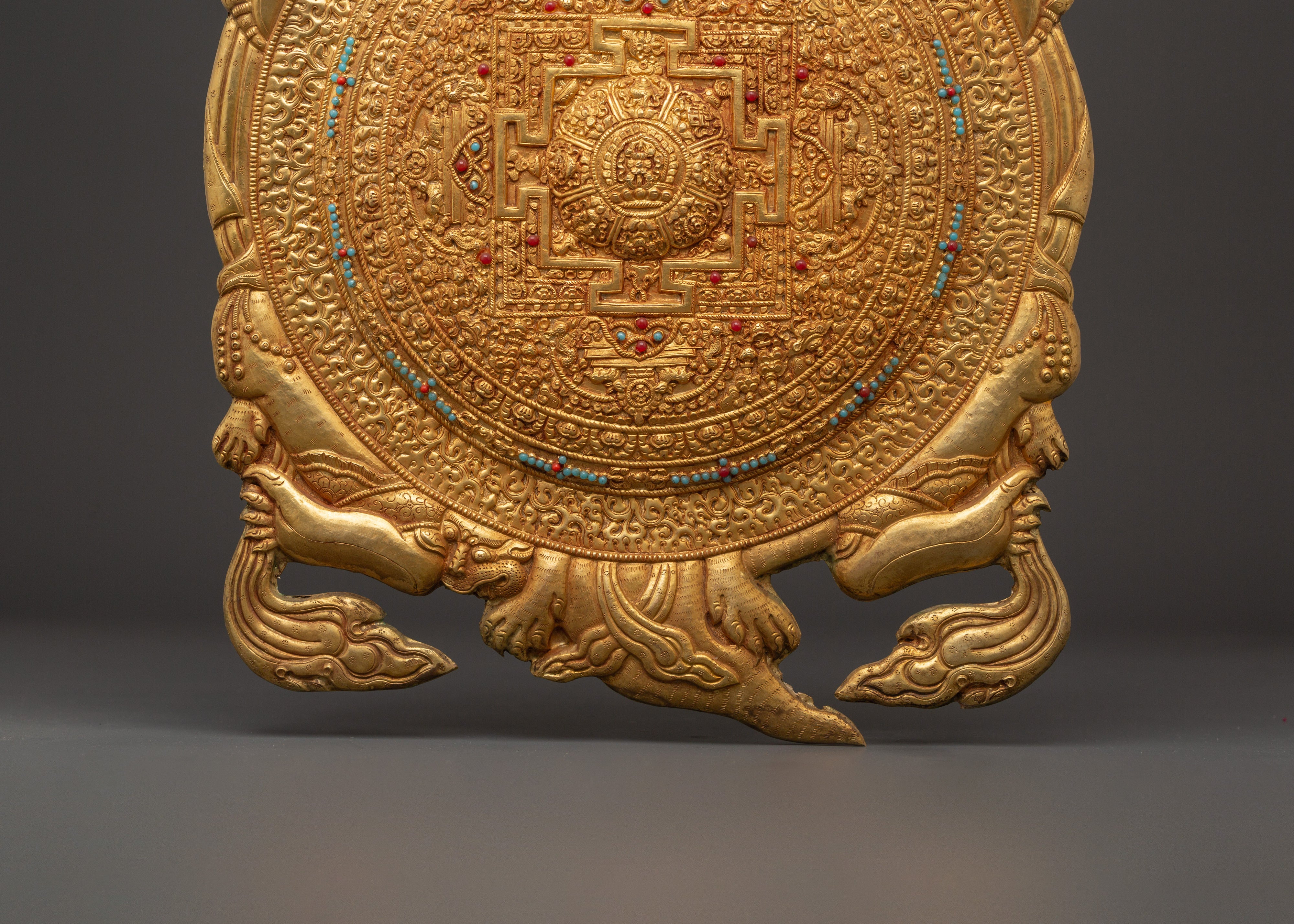 Wheel of Life Metal Thangka | Sacred Symbol Decor
