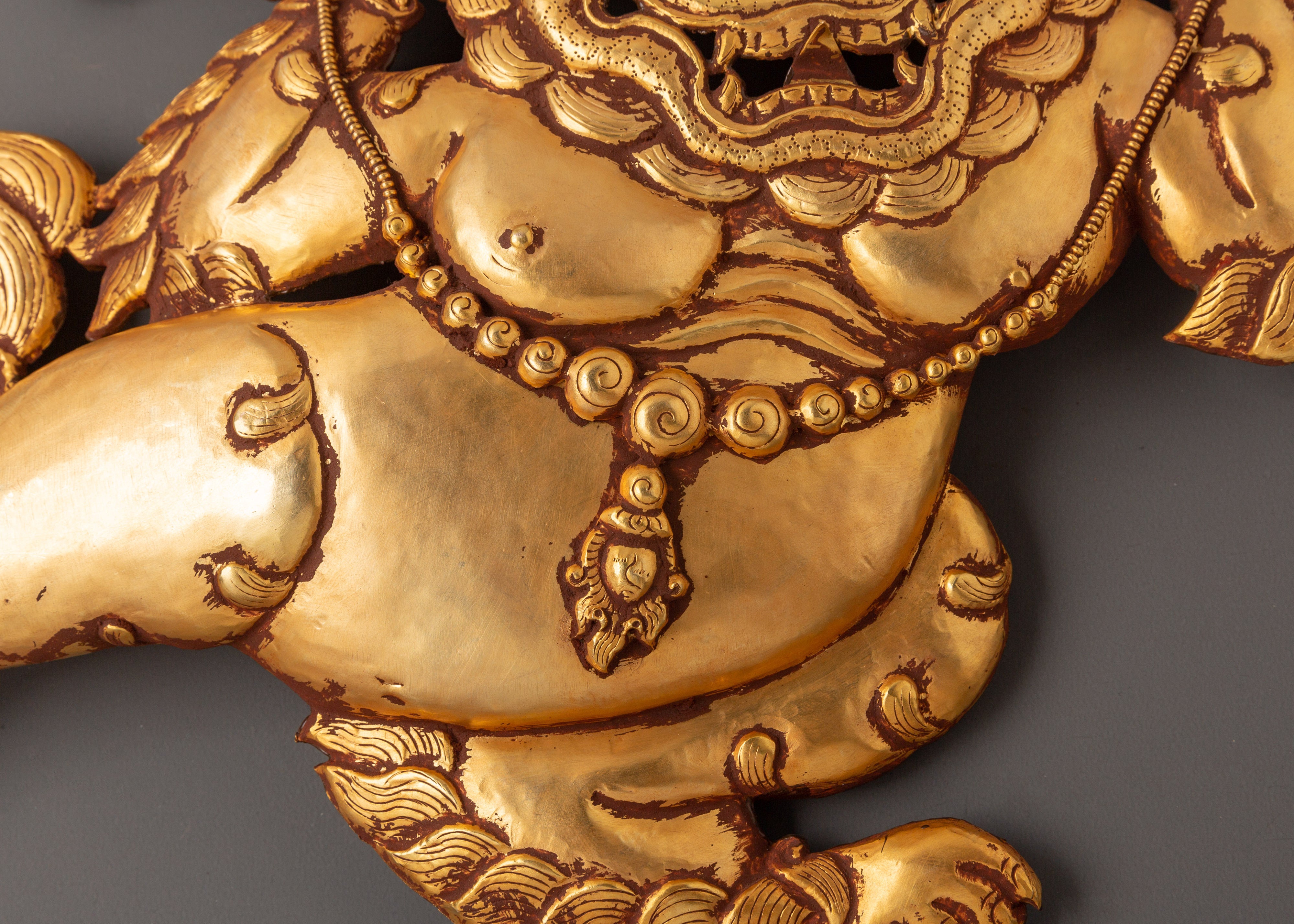 Lion Protector Wall Hanging | Handcrafted Tibetan Guardian Decor