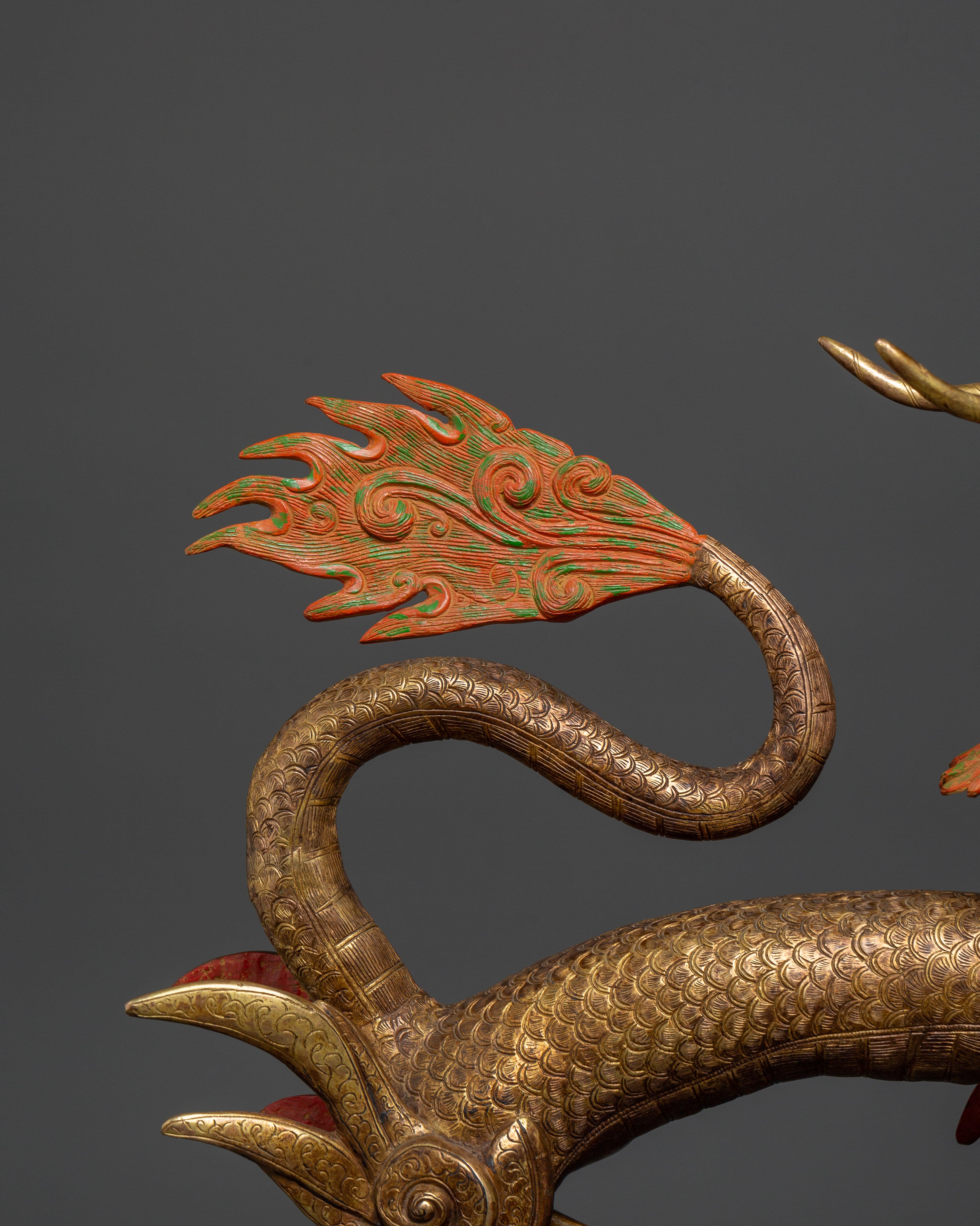 Dual Dragon Guardians Copper Statue Set | Handcrafted Feng Shui Dragon Decor