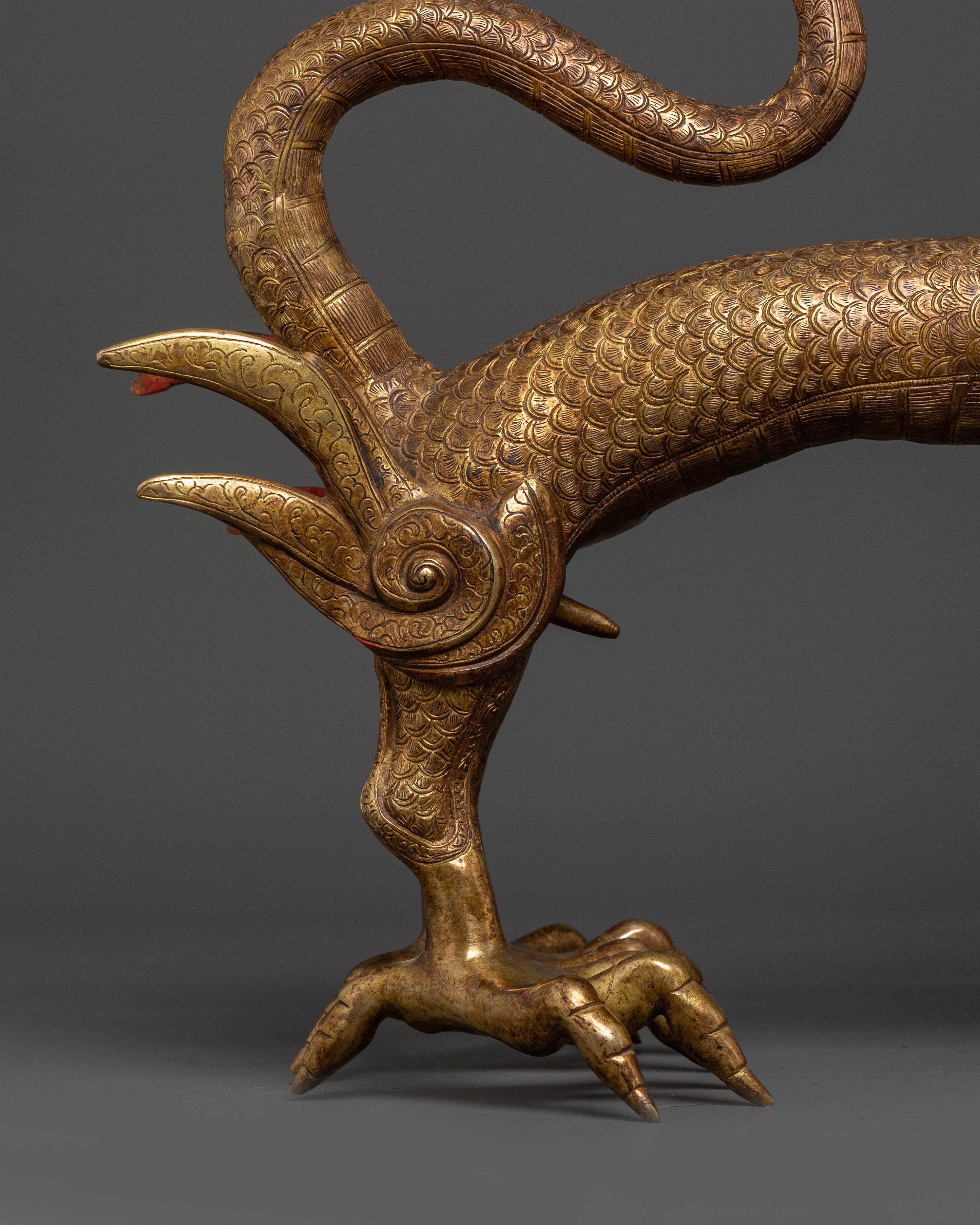 Dual Dragon Guardians Copper Statue Set | Handcrafted Feng Shui Dragon Decor
