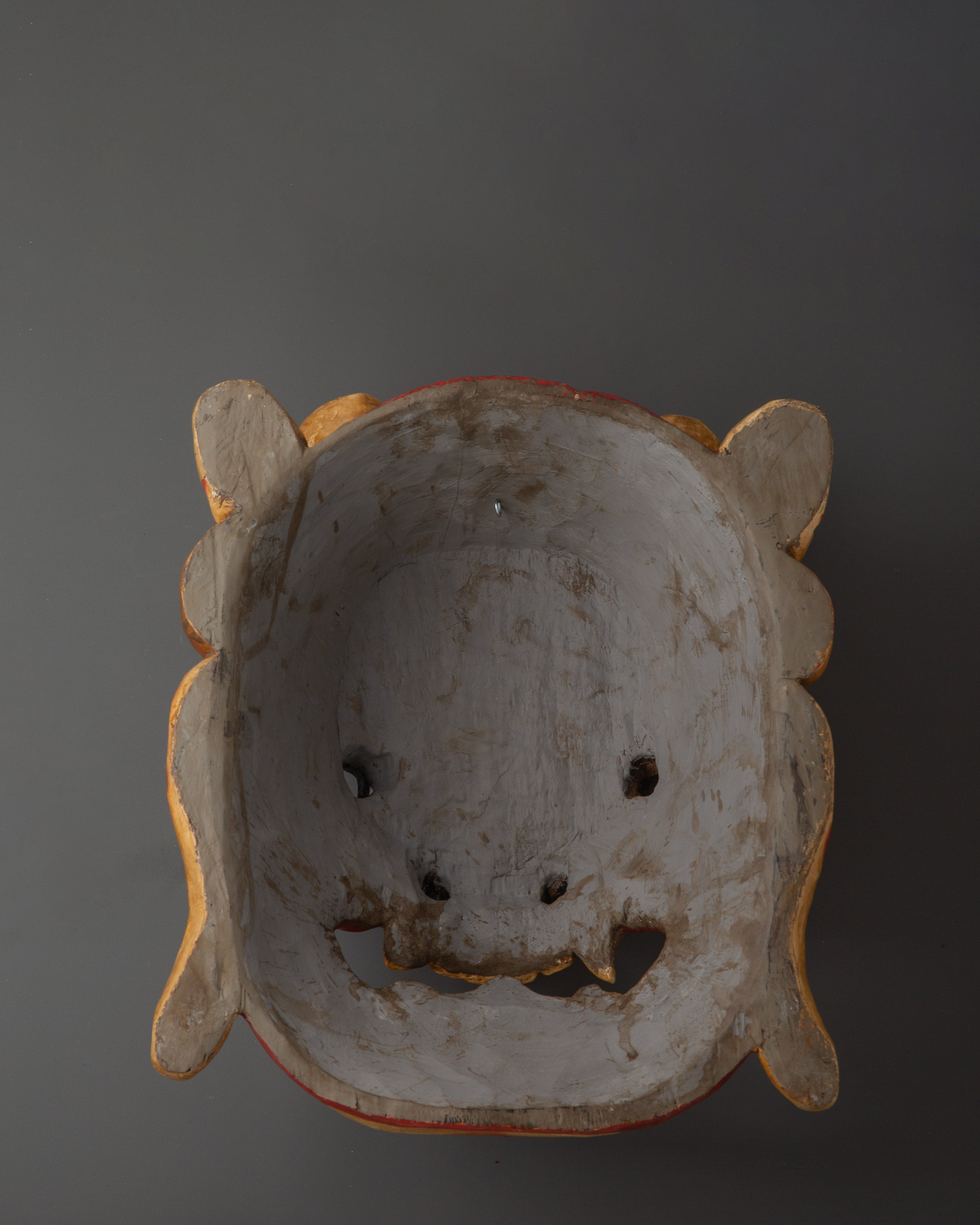 Traditional Tibetan Mask | Handcrafted Wood and Acrylic Painted Ritual Mask