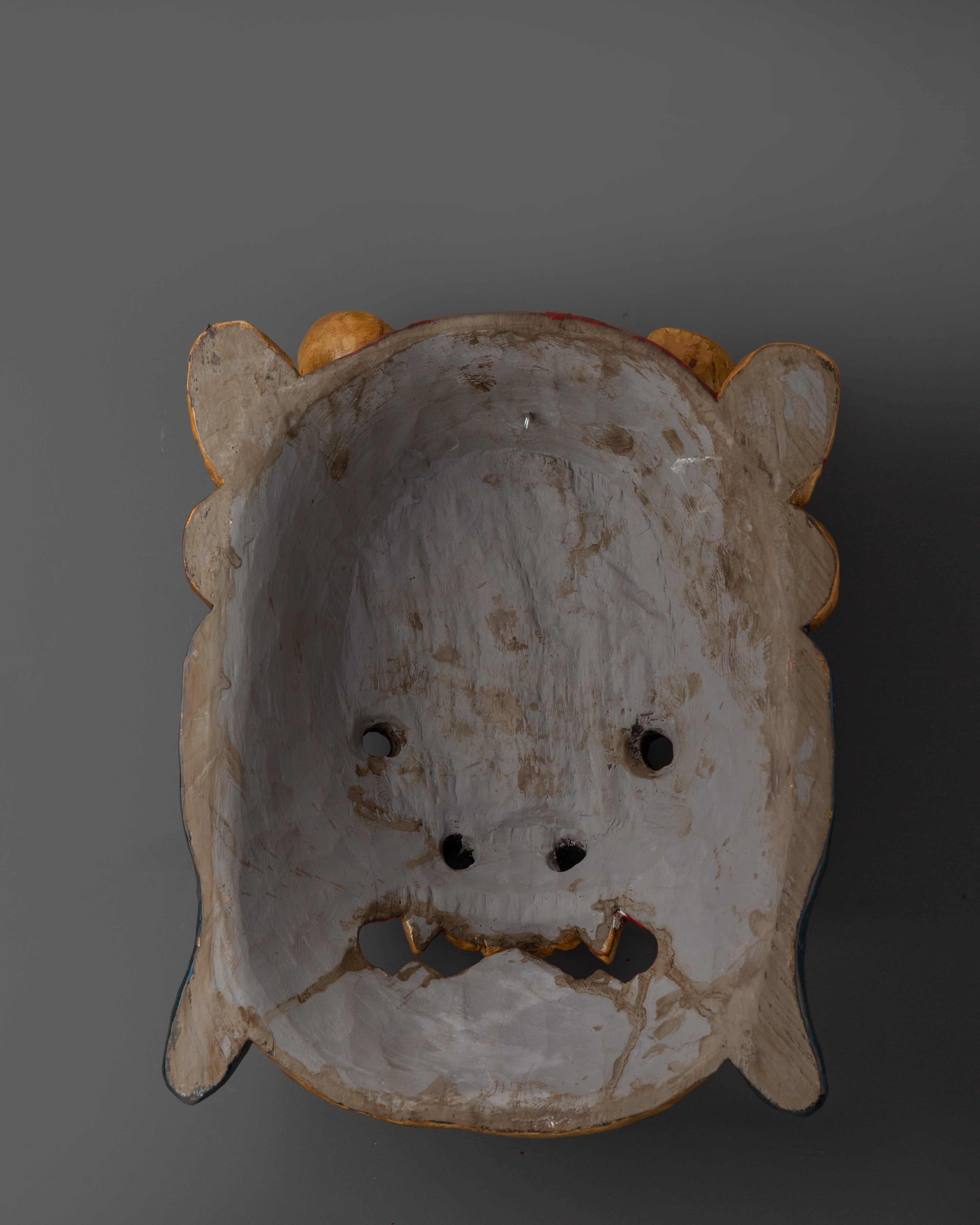 Wooden Mahakala Mask | Tibetan Protector Wall Mask