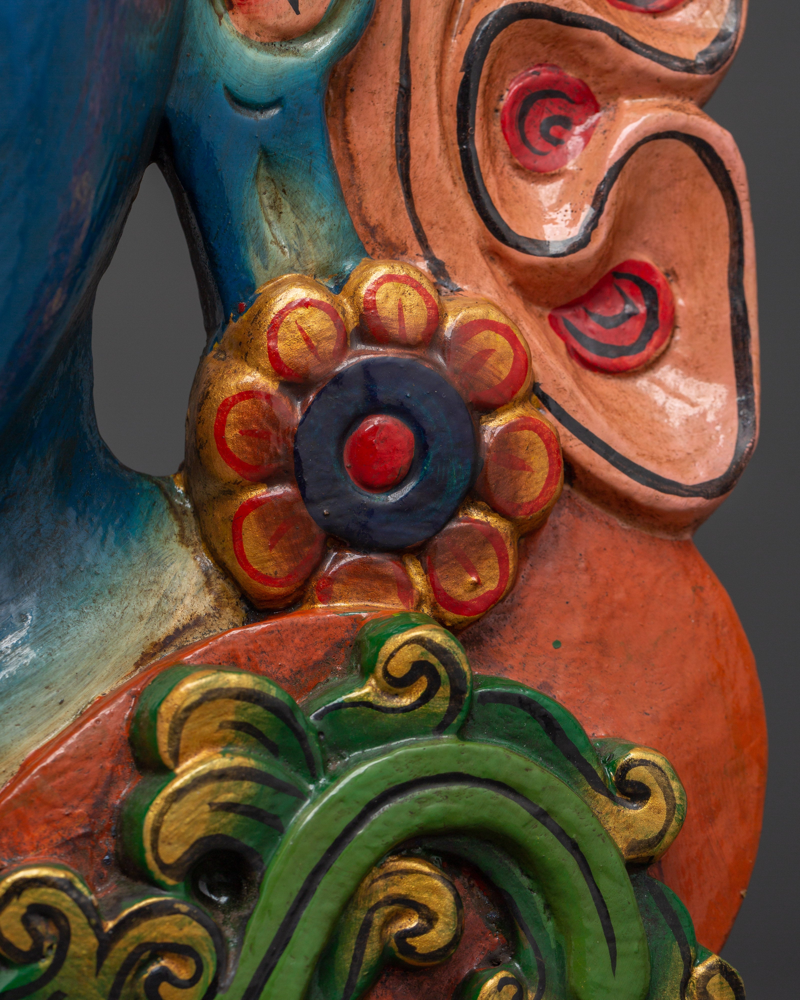 Tibetan Deity Wall Hanging | Handcarved Bodhisattva Mask