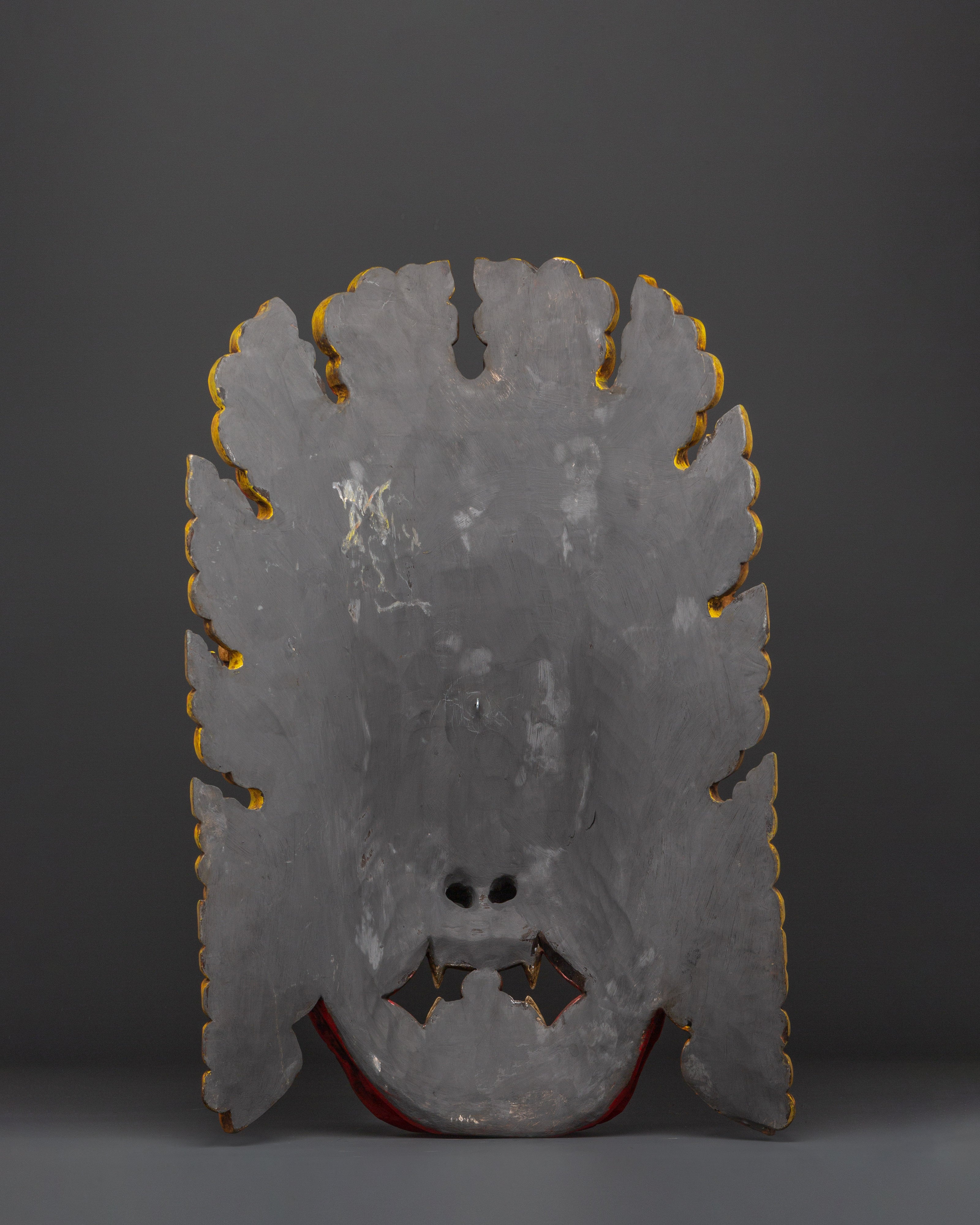 Ritual Fierce Deity Wall Hanging | Handcarved Mahakala Mask