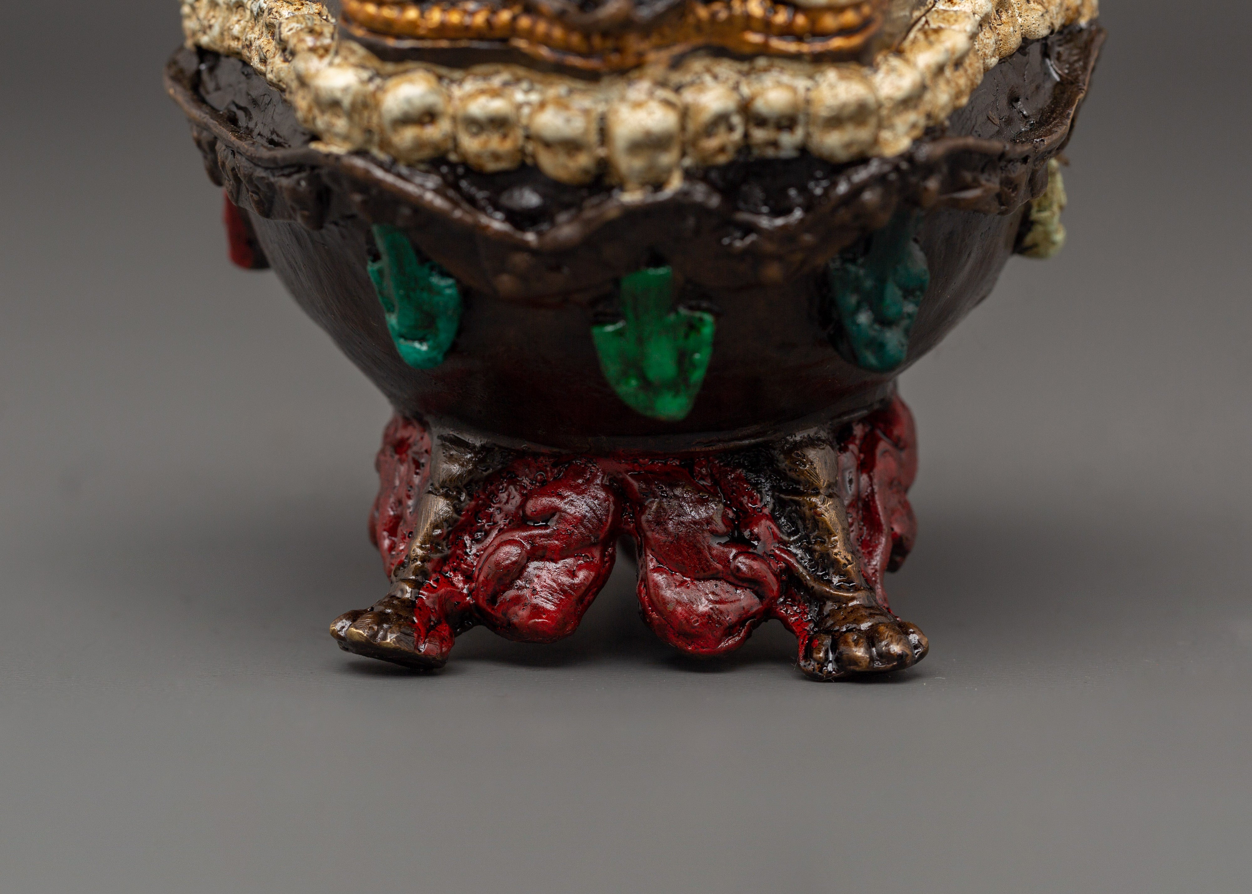 Tantric Kapala Bowl | Copper Ritual Skull Cup