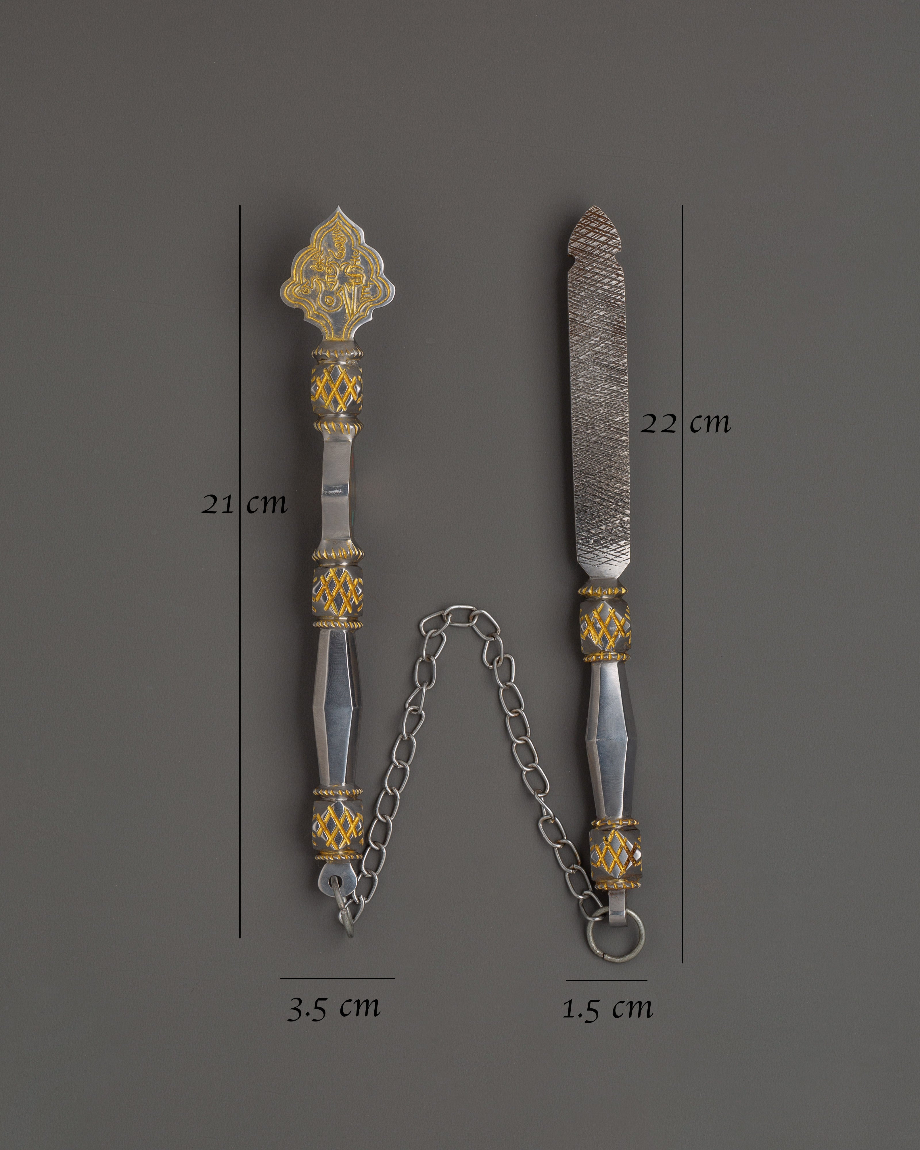 Tantric Ceremonial Set | Emblem and Flat Daru Ritual Tools