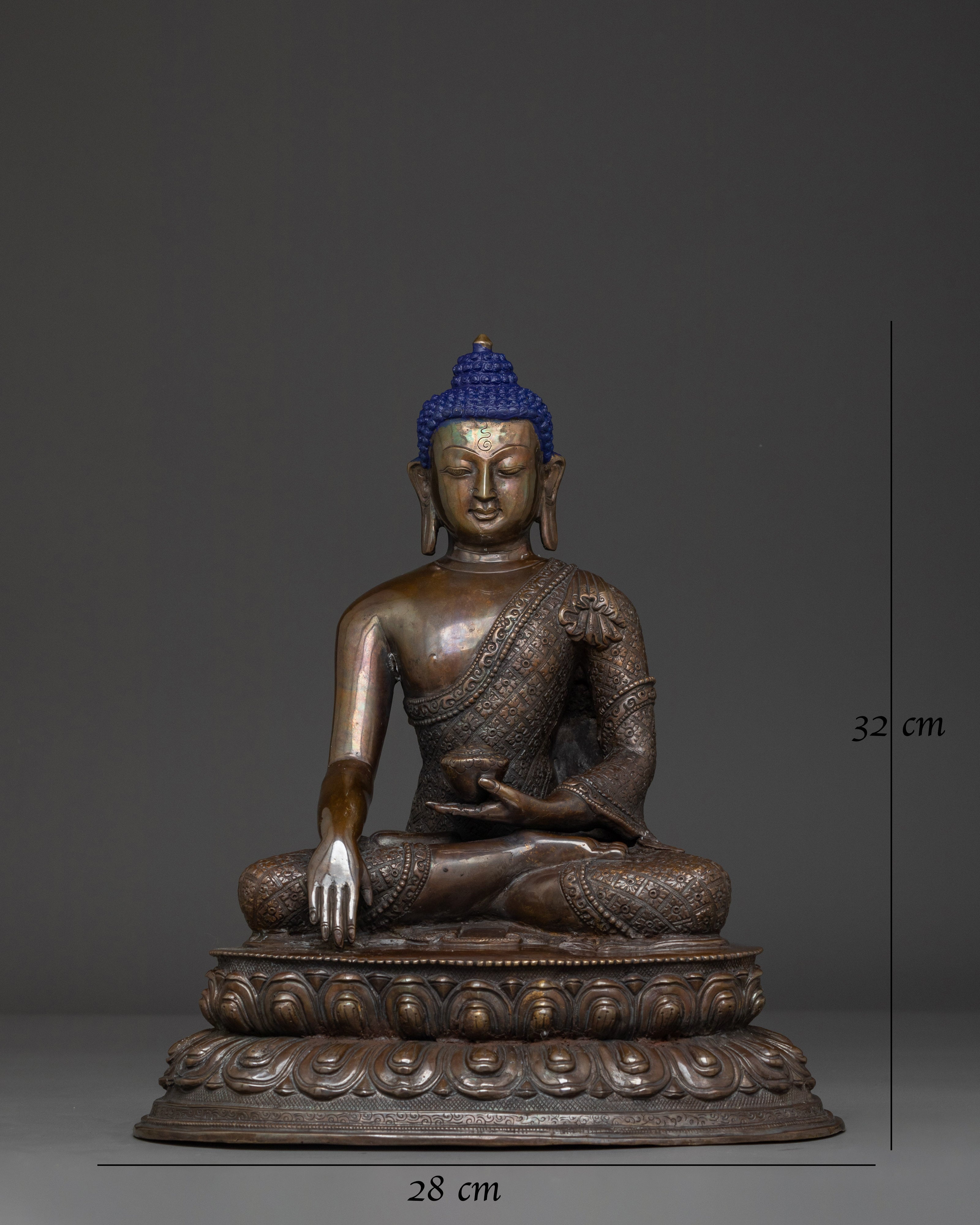 Shakyamuni Buddha Touching Earth Mudra | Tibetan Meditation Statue