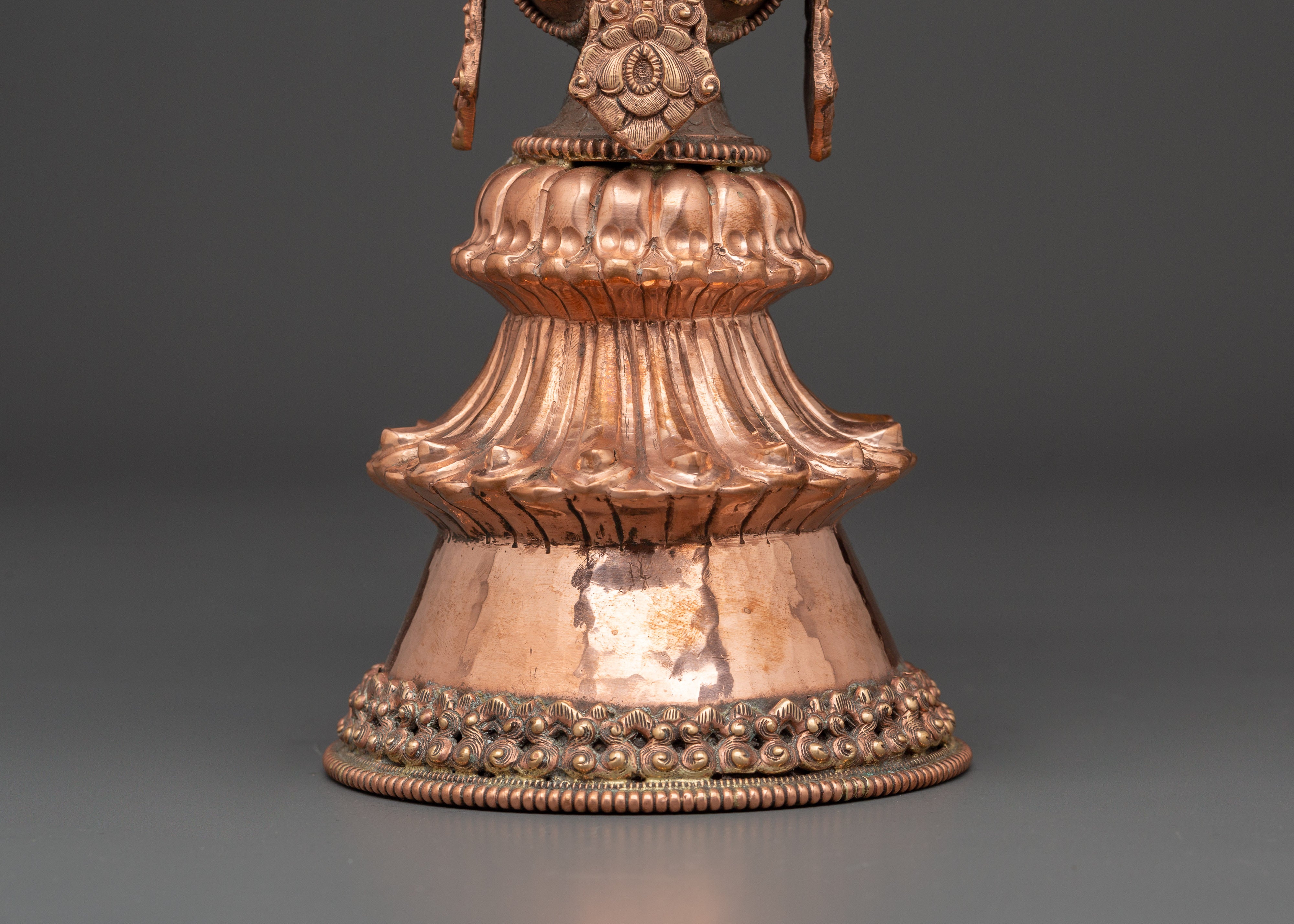 Tibetan Buddhist Butter Lamp Set | Handcrafted Copper Offering Lights