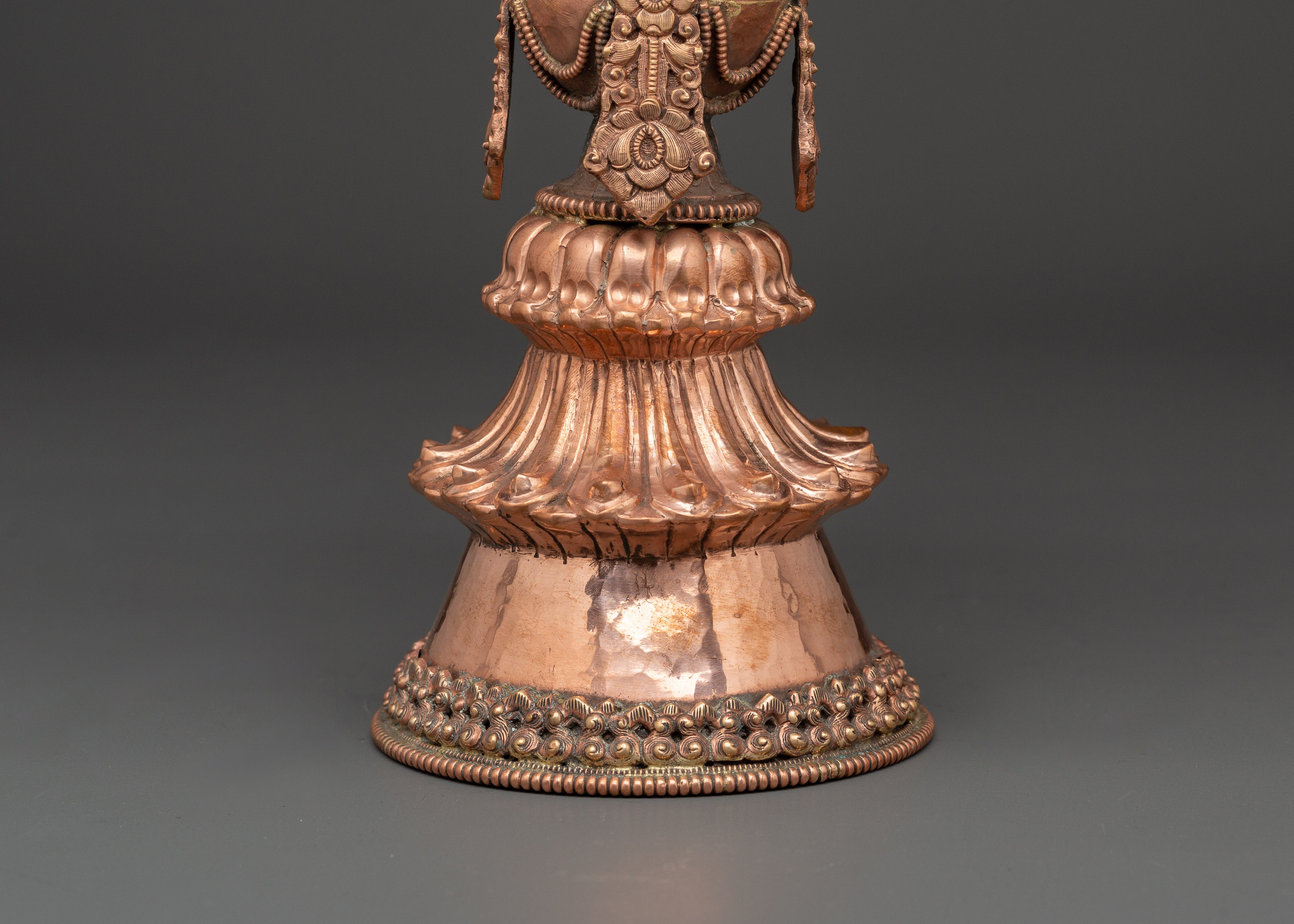 Tibetan Buddhist Butter Lamp Set | Handcrafted Copper Offering Lights