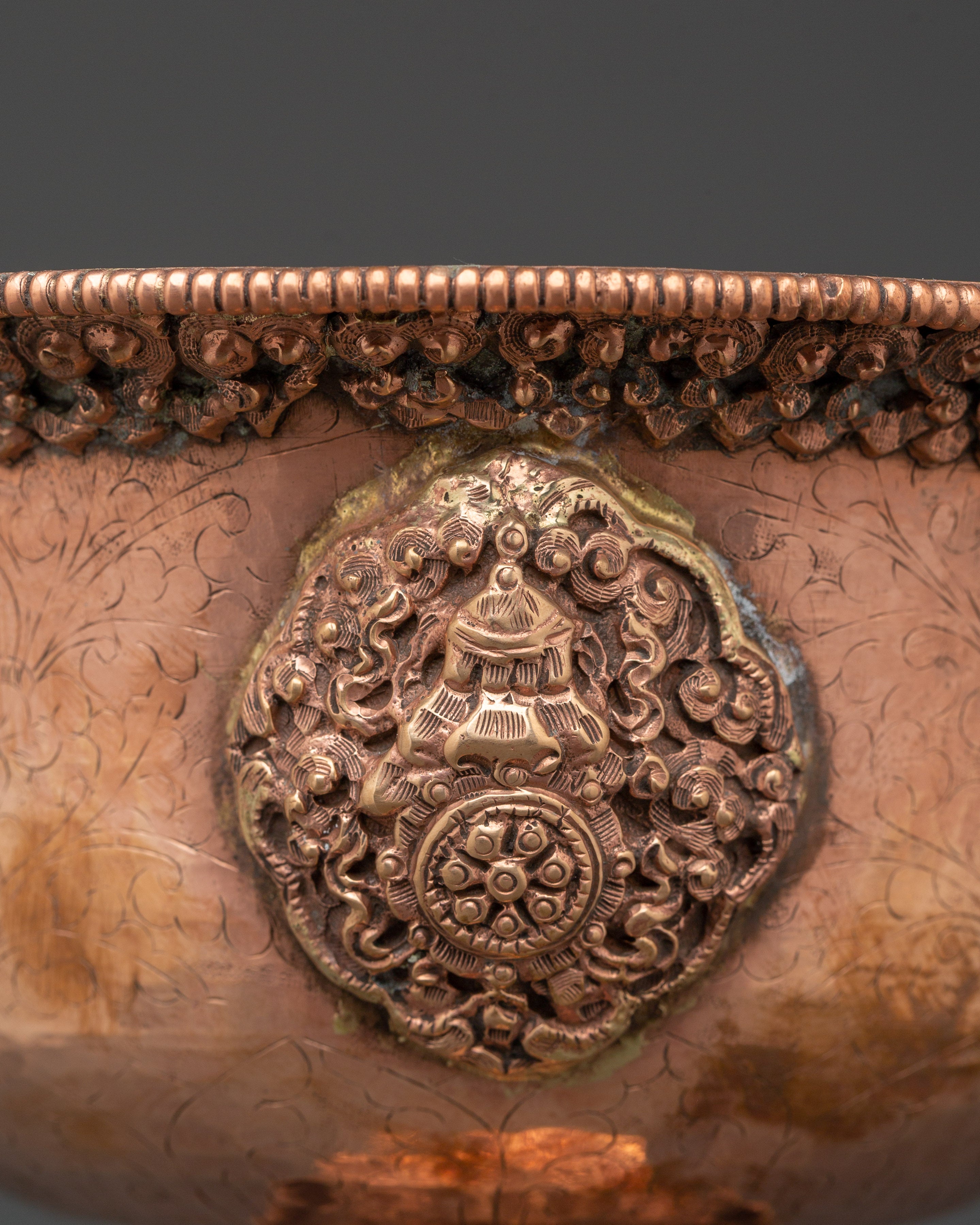 Tibetan Buddhist Butter Lamp Set | Handcrafted Copper Offering Lights