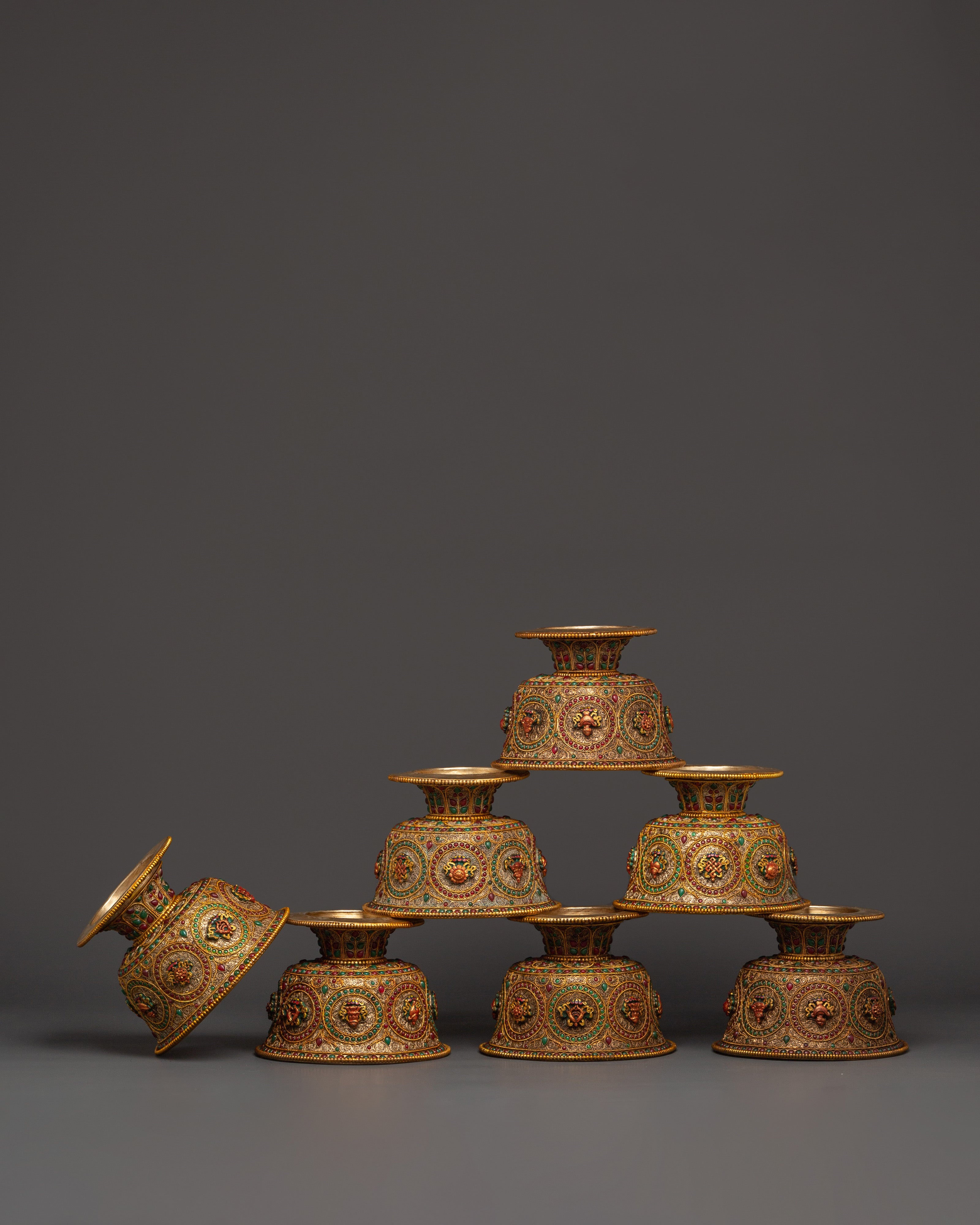 Ceremonial Offering Bowl Set For Spiritual Practices | Traditional Bowl for Water Offering