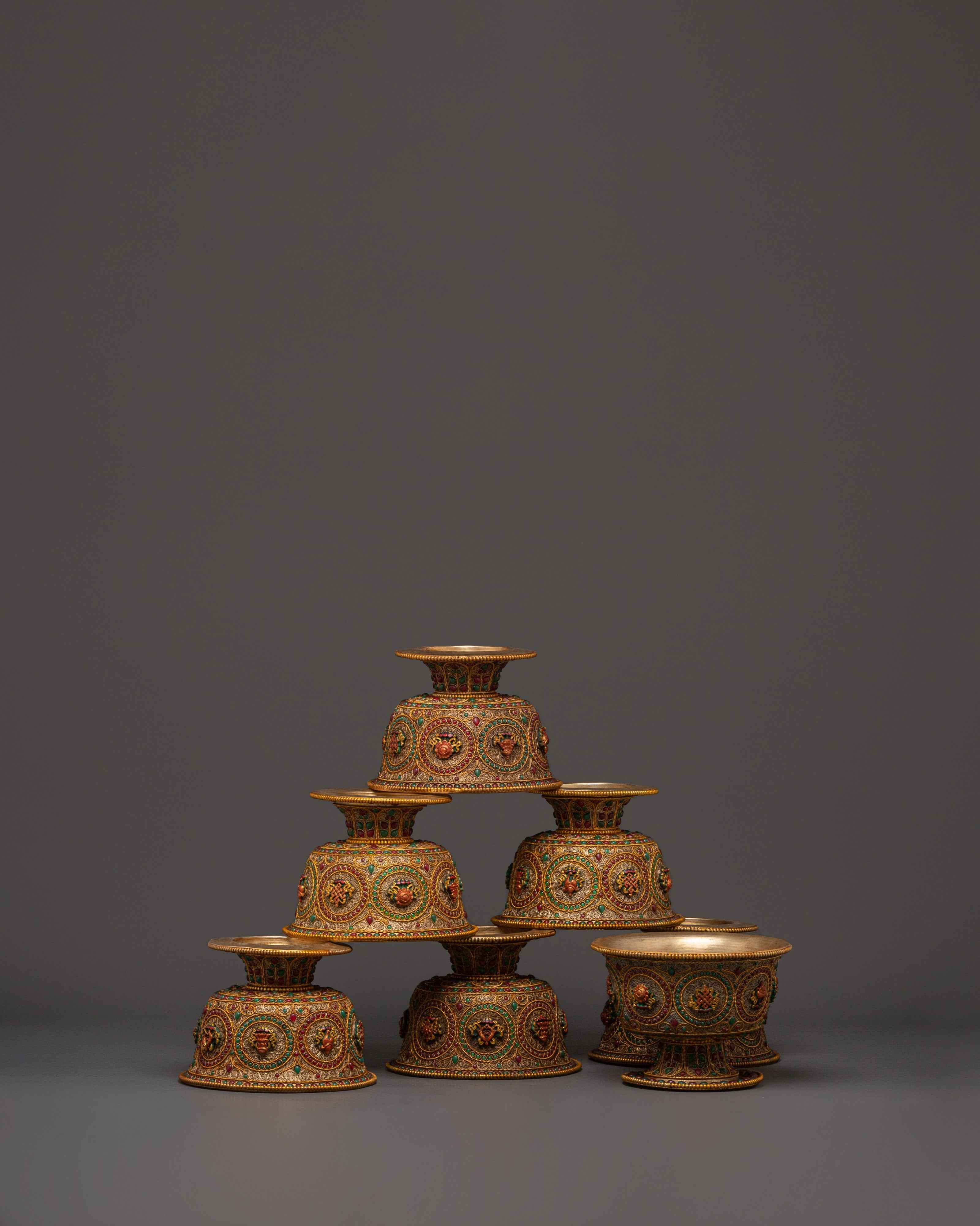 Ceremonial Offering Bowl Set For Spiritual Practices | Traditional Bowl for Water Offering