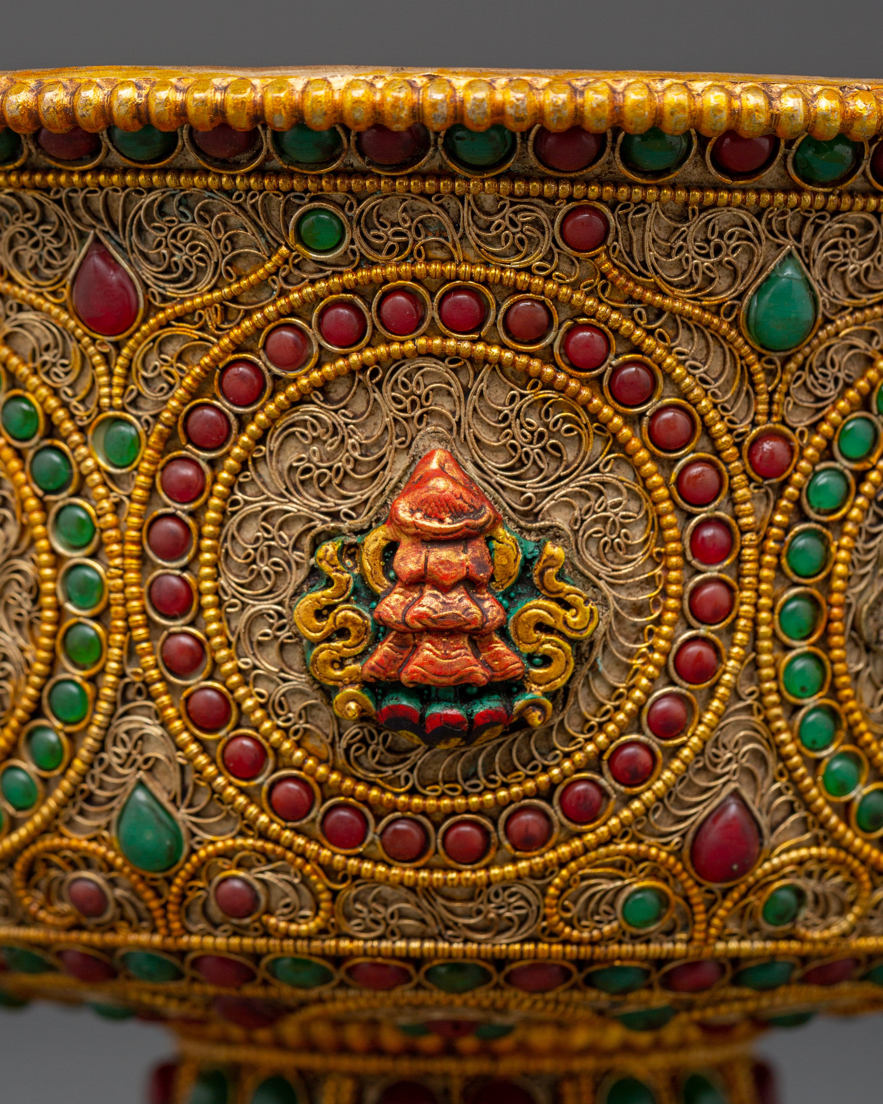 Ceremonial Offering Bowl Set For Spiritual Practices | Traditional Bowl for Water Offering