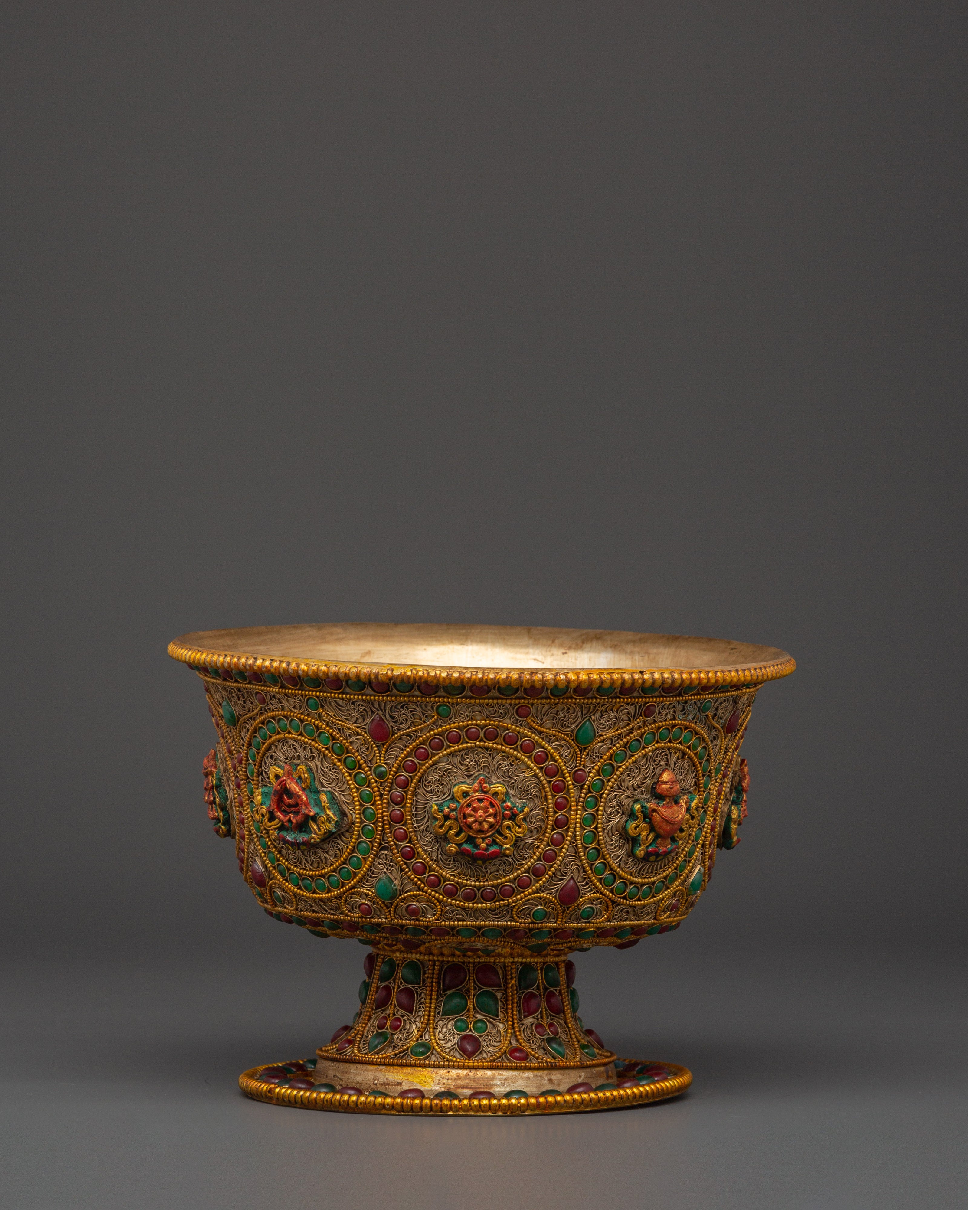 Ceremonial Offering Bowl Set For Spiritual Practices | Traditional Bowl for Water Offering