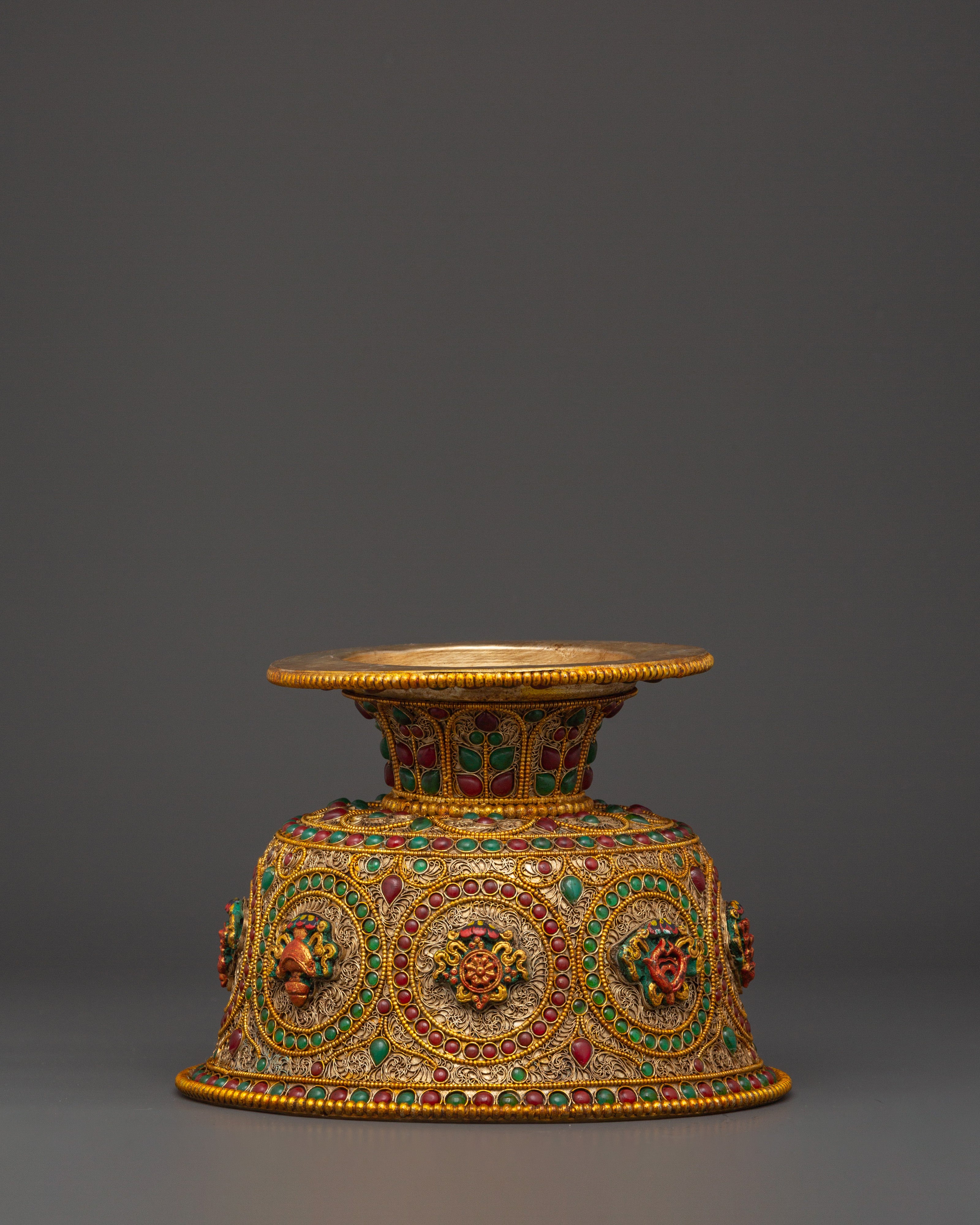Ceremonial Offering Bowl Set For Spiritual Practices | Traditional Bowl for Water Offering