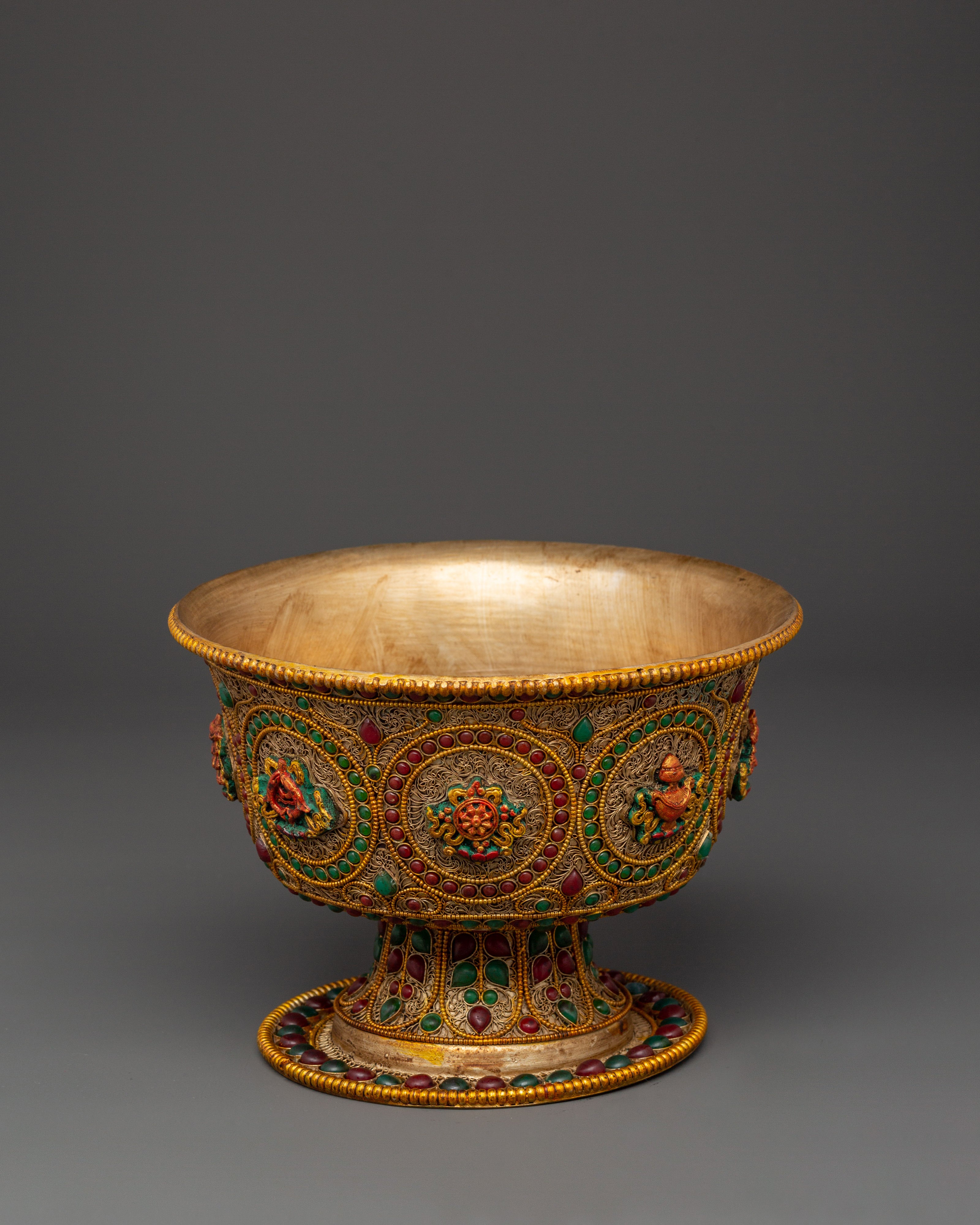 Ceremonial Offering Bowl Set For Spiritual Practices | Traditional Bowl for Water Offering