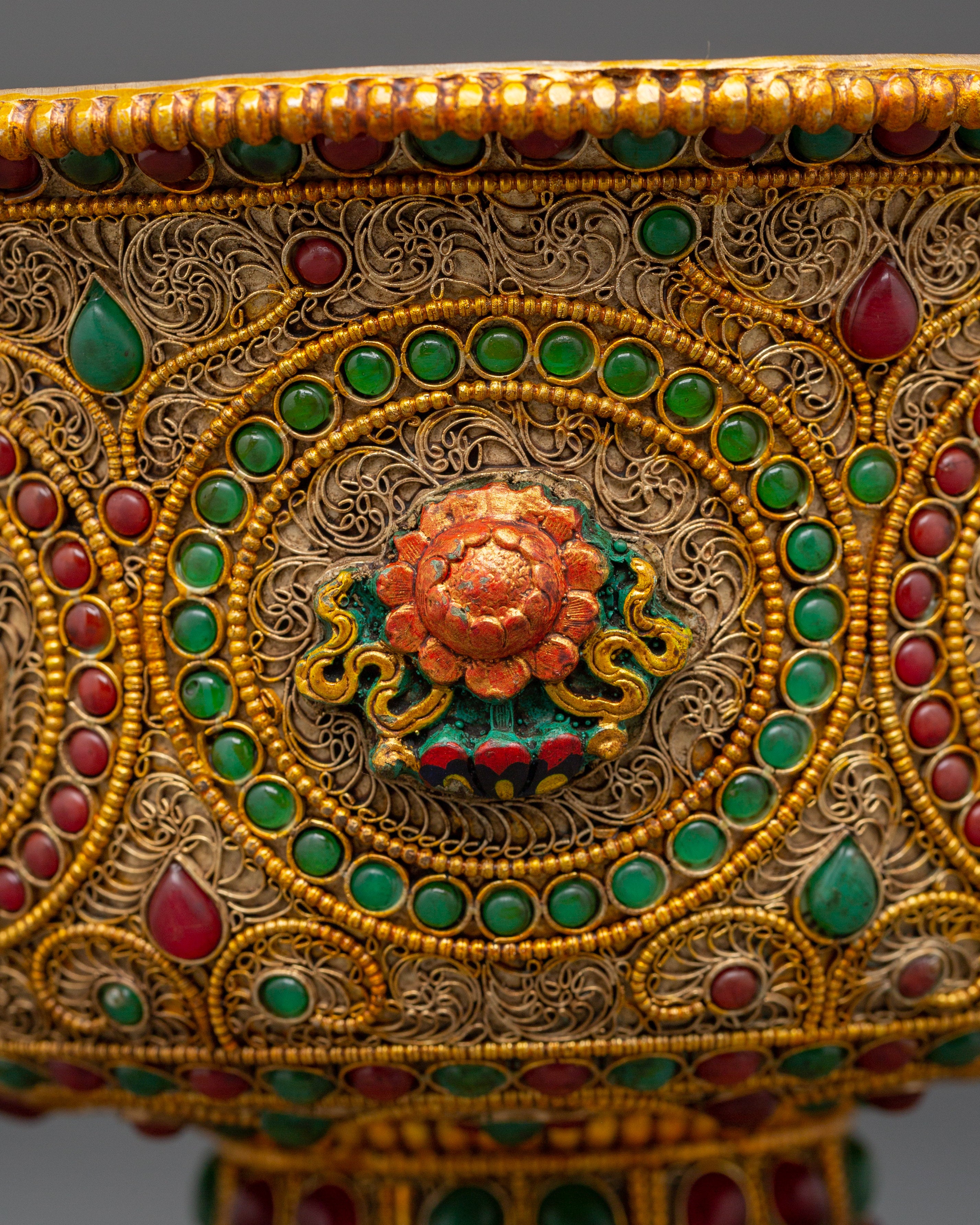 Ceremonial Offering Bowl Set For Spiritual Practices | Traditional Bowl for Water Offering