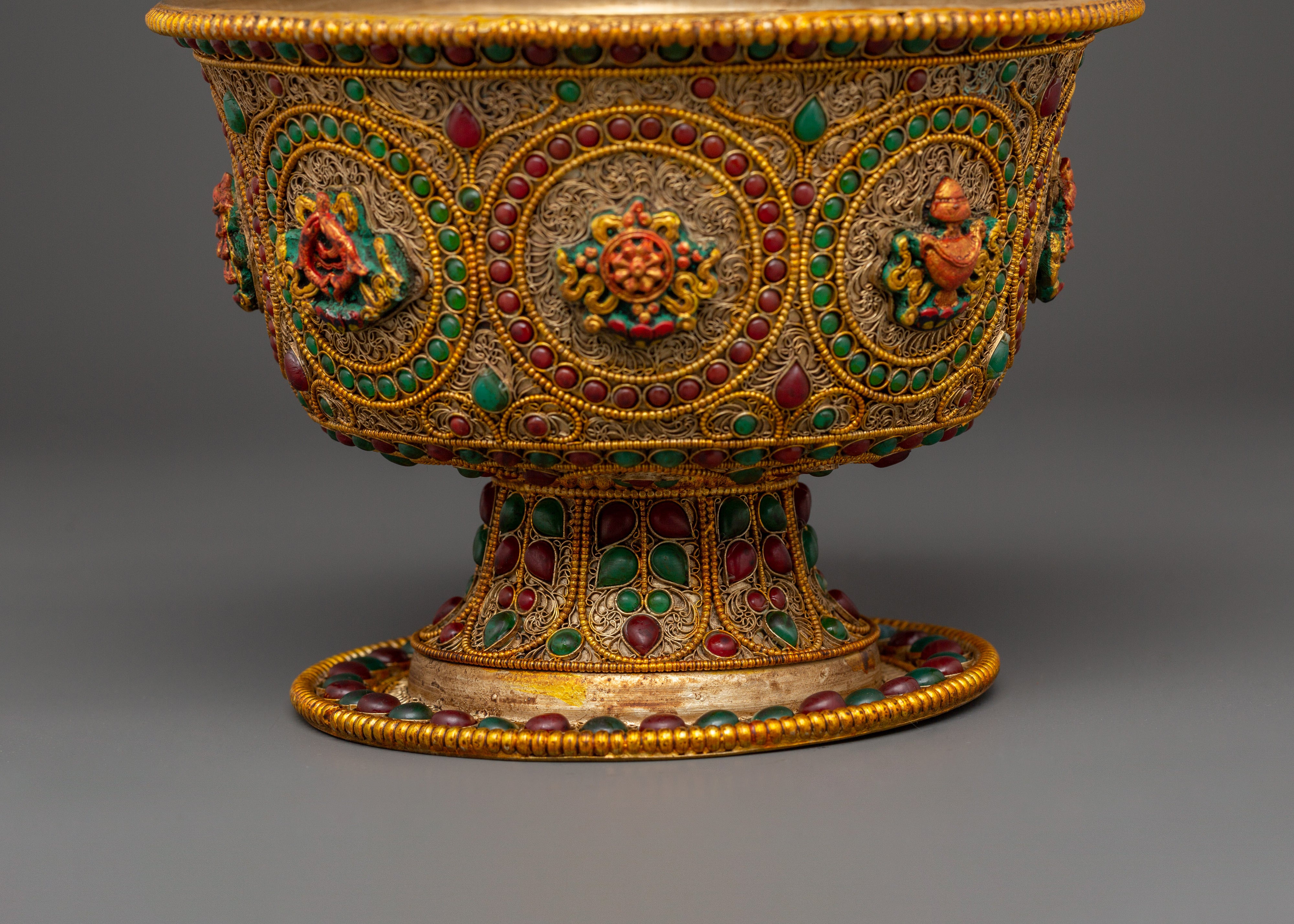 Ceremonial Offering Bowl Set For Spiritual Practices | Traditional Bowl for Water Offering