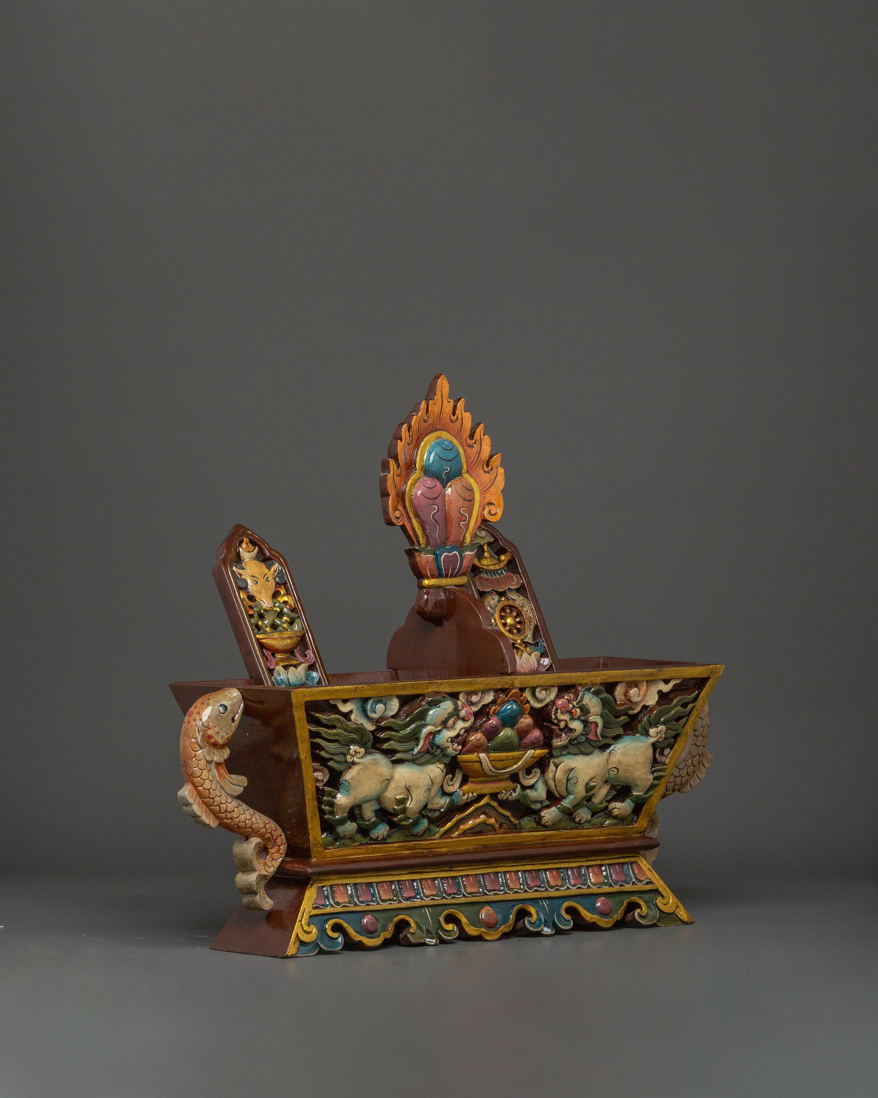 The Tibetan Buddhist Chemar Box | Sacred Box For Buddhist Rituals and Sacred Ceremonies
