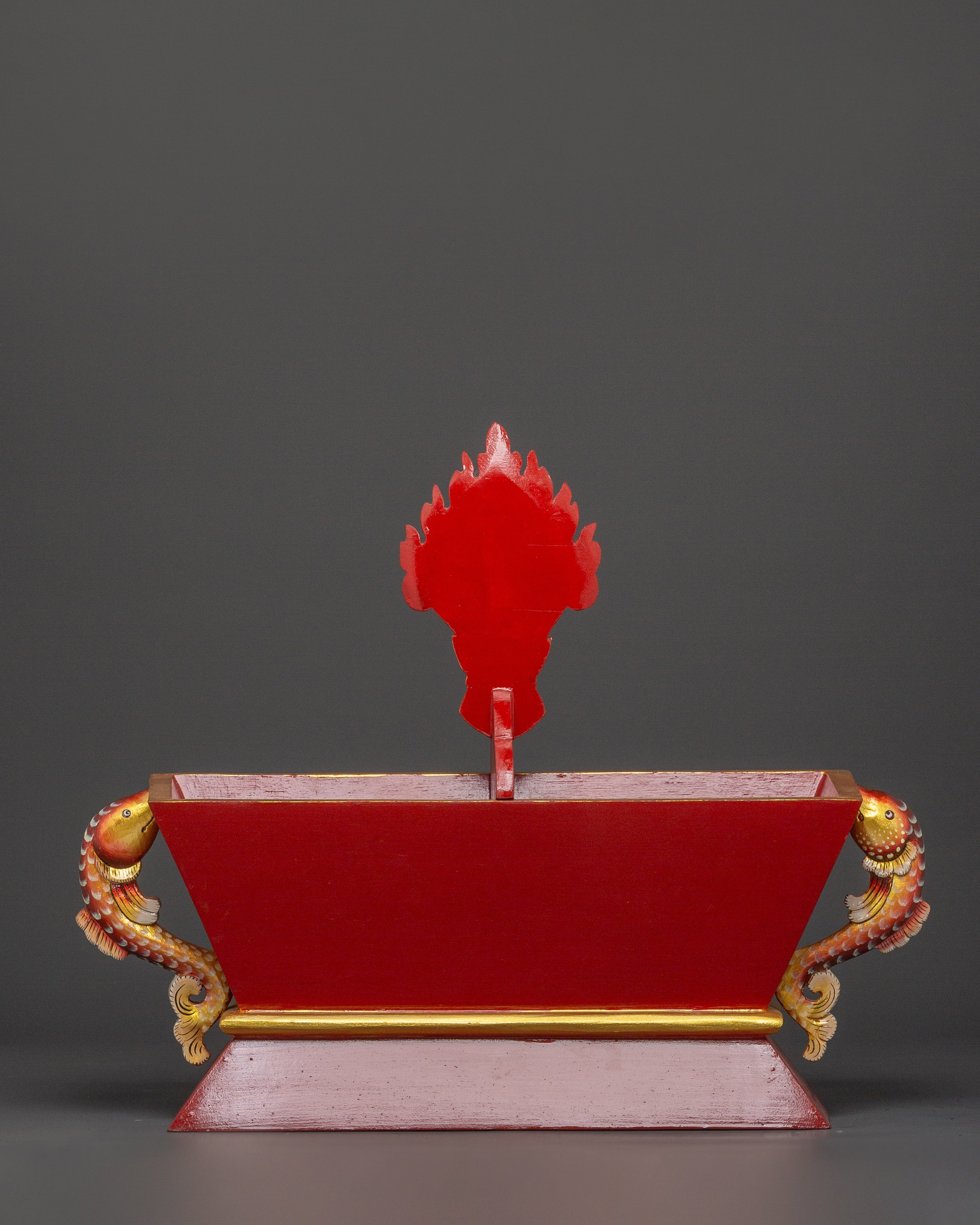 Hand-painted Buddhist Chemar Box | For Tibetan Spiritual Practices and Home Altars