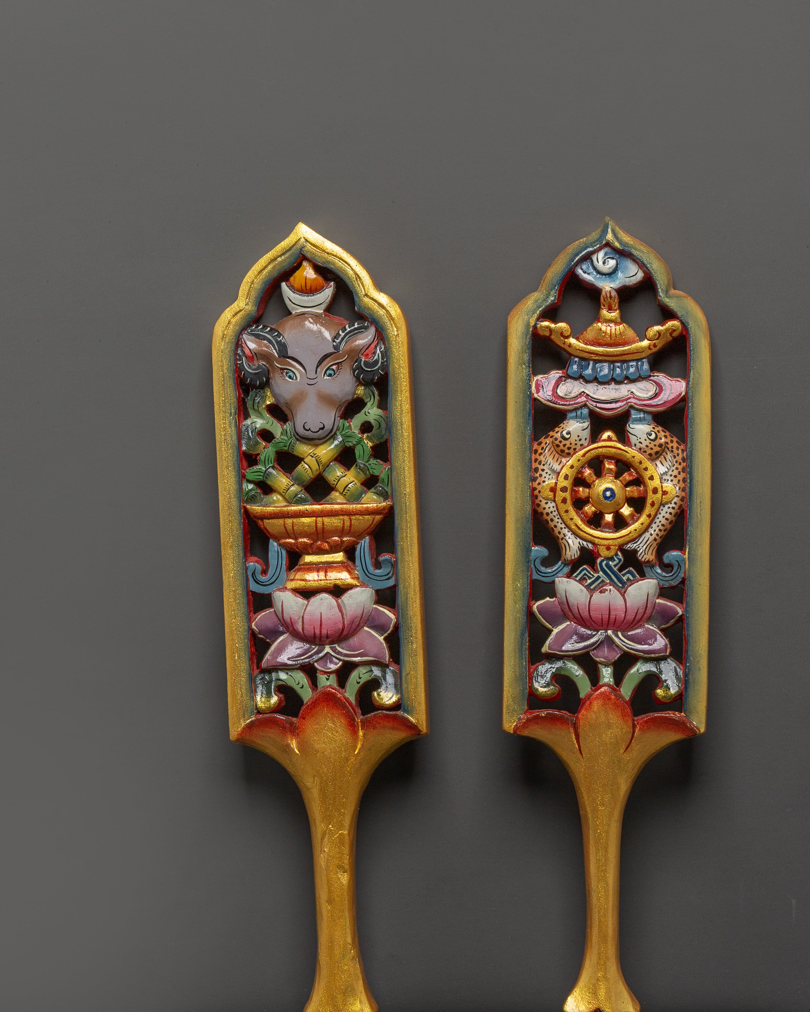 Hand-painted Buddhist Chemar Box | For Tibetan Spiritual Practices and Home Altars