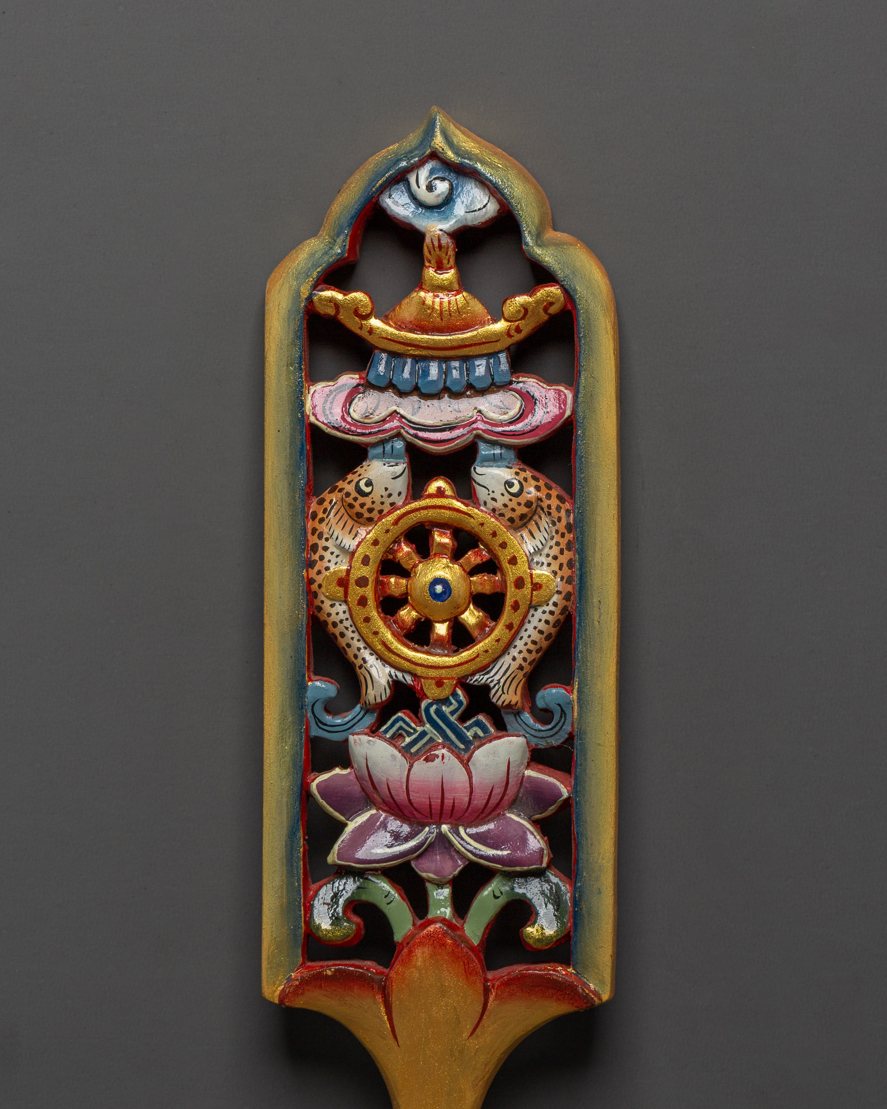Hand-painted Buddhist Chemar Box | For Tibetan Spiritual Practices and Home Altars