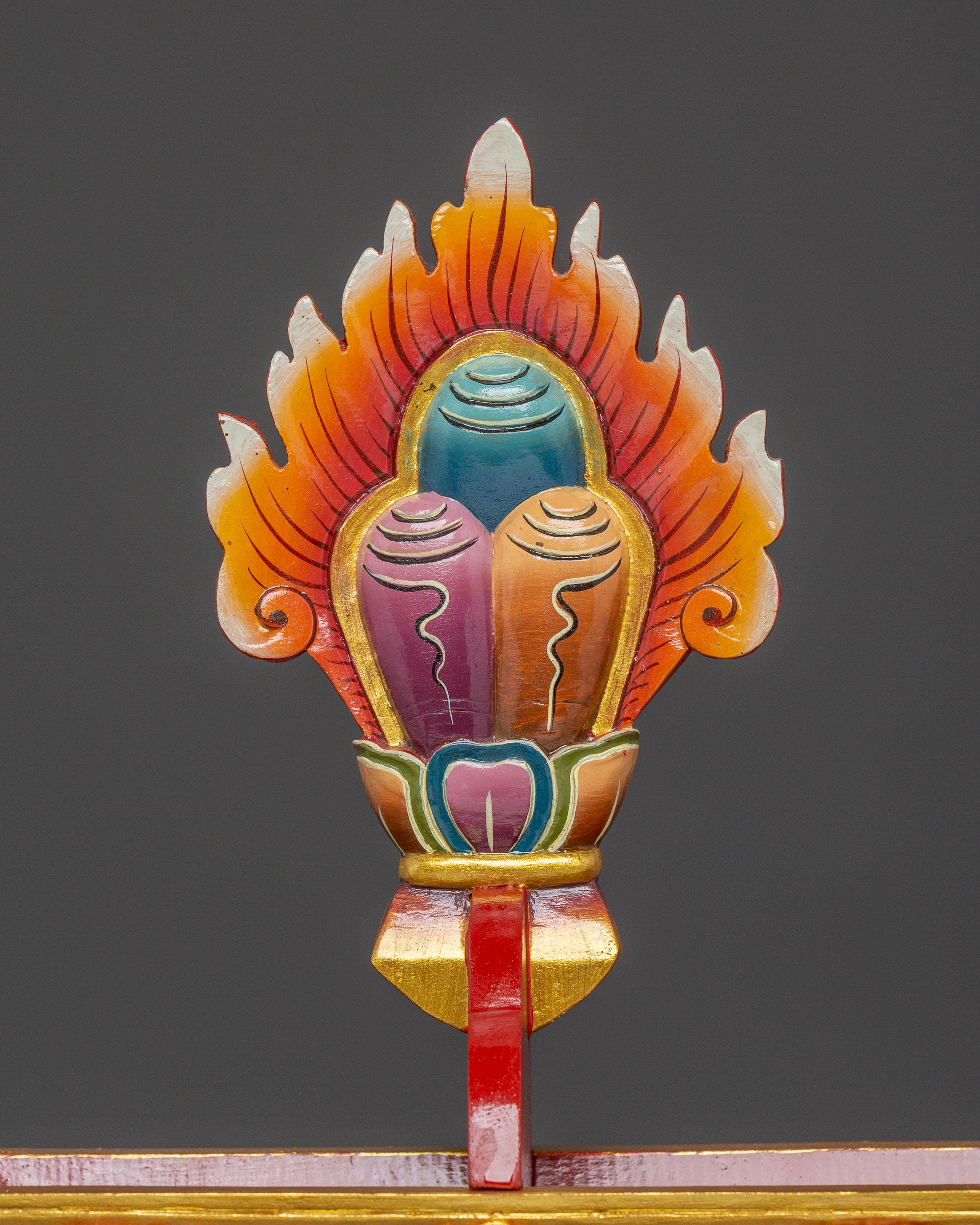 Hand-painted Buddhist Chemar Box | For Tibetan Spiritual Practices and Home Altars