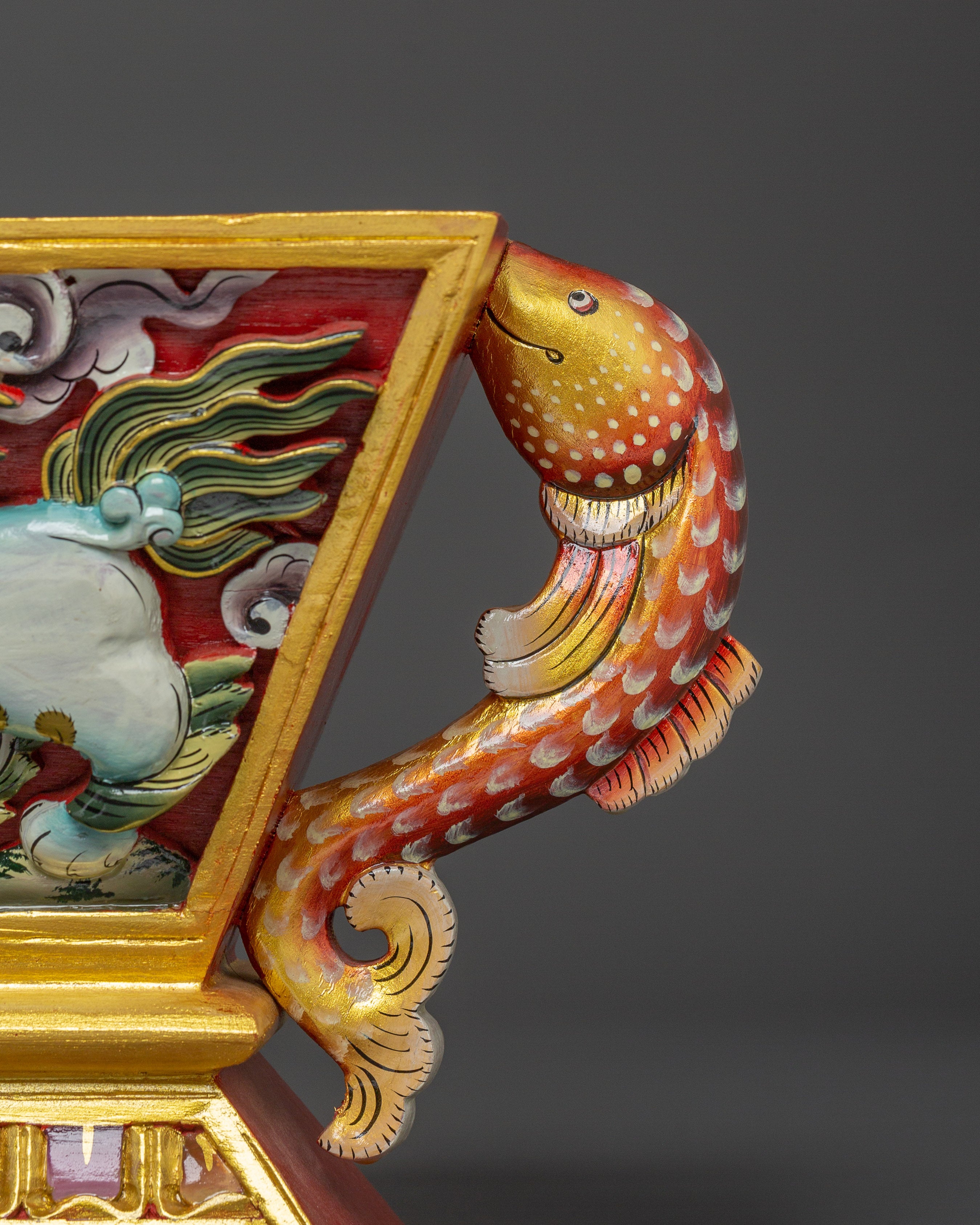 Hand-painted Buddhist Chemar Box | For Tibetan Spiritual Practices and Home Altars