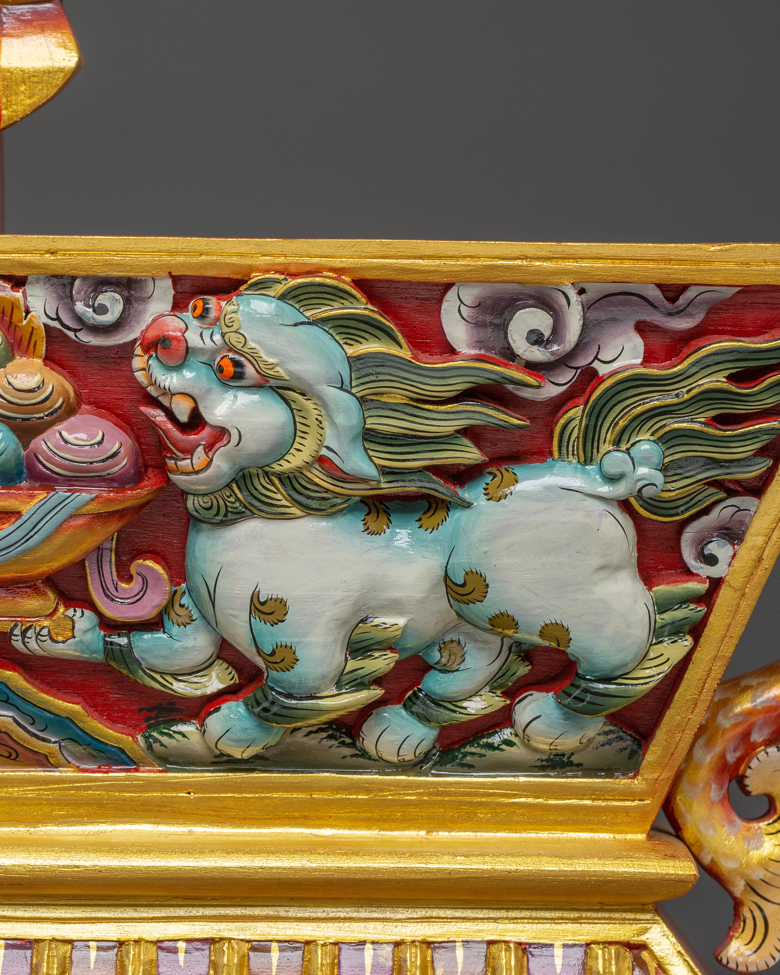 Hand-painted Buddhist Chemar Box | For Tibetan Spiritual Practices and Home Altars