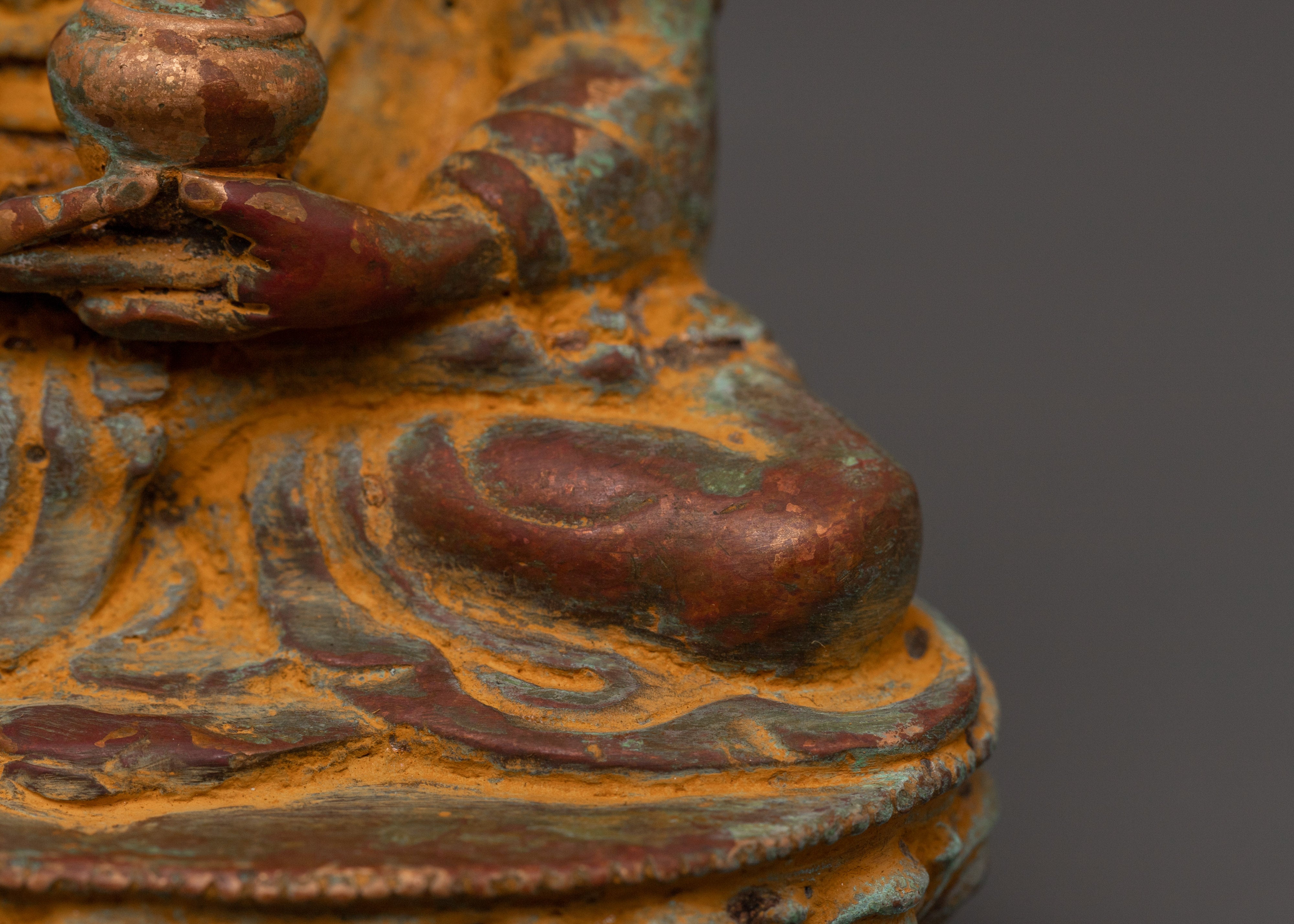 Amitabha Buddha Buddhist Statue | Copper Sculpture Symbolizing Compassion & Peace
