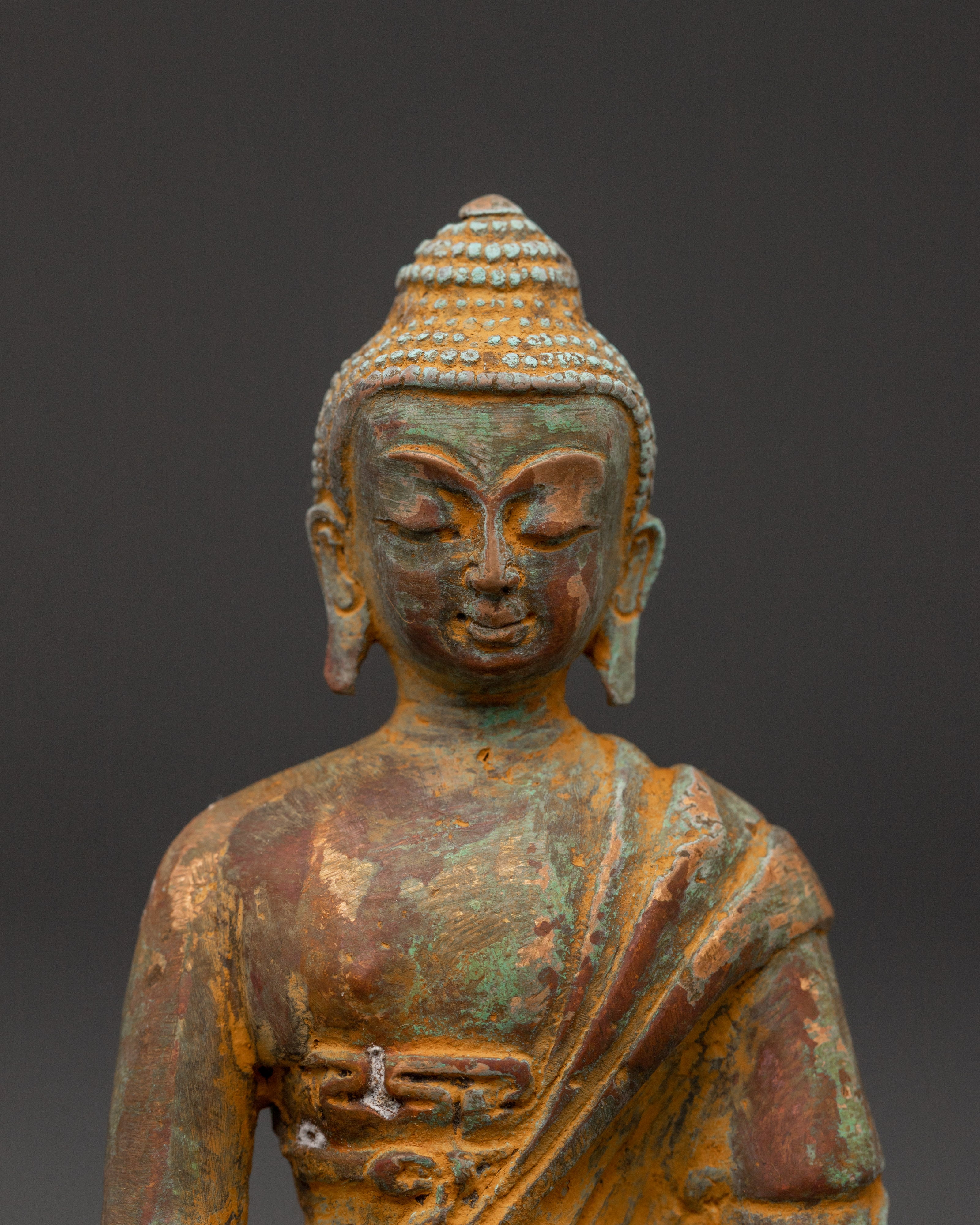 Amitabha Buddha Buddhist Statue | Copper Sculpture Symbolizing Compassion & Peace