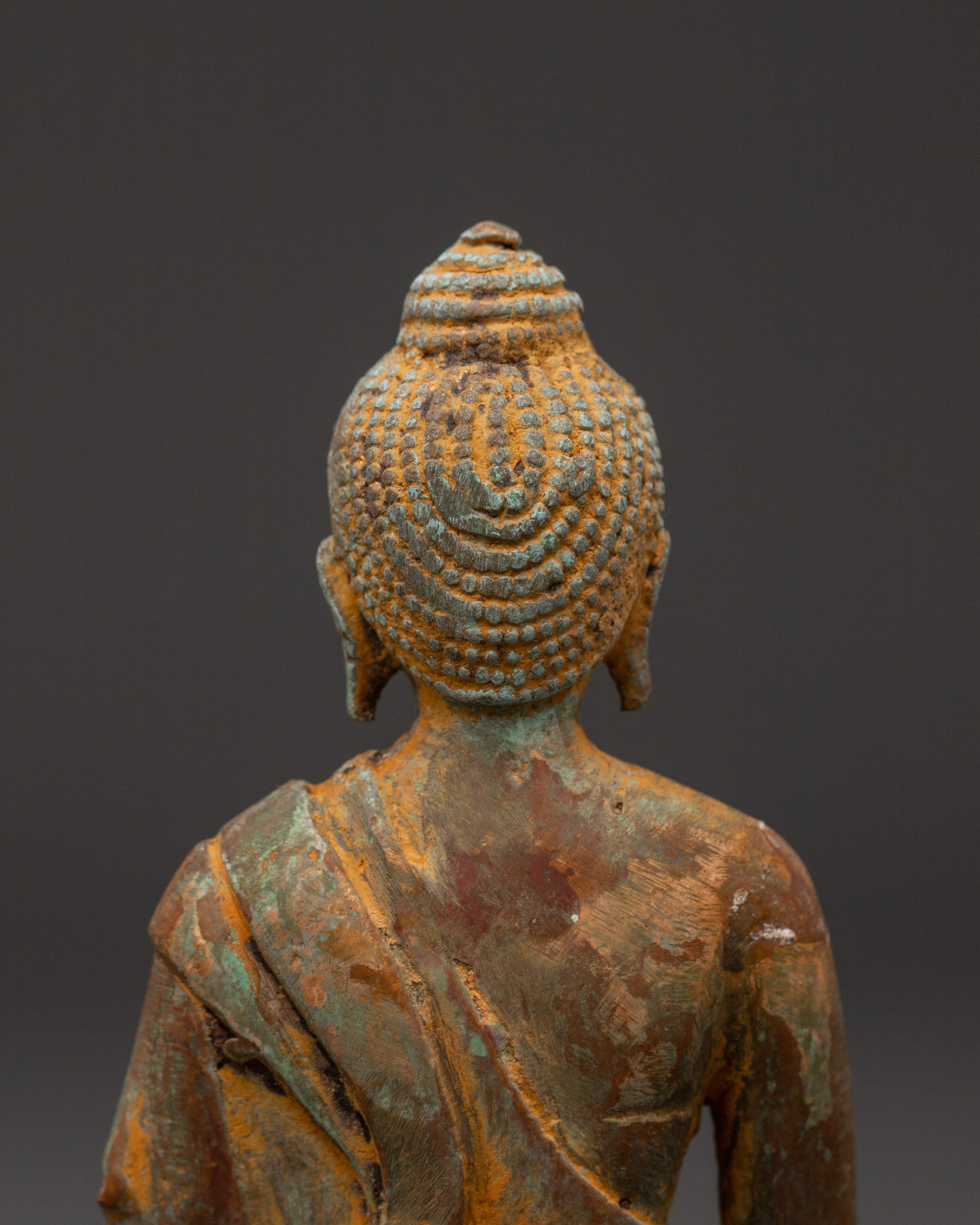 Amitabha Buddha Buddhist Statue | Copper Sculpture Symbolizing Compassion & Peace