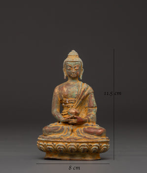 Amitabha Buddha Buddhist Statue | Copper Sculpture Symbolizing Compassion & Peace