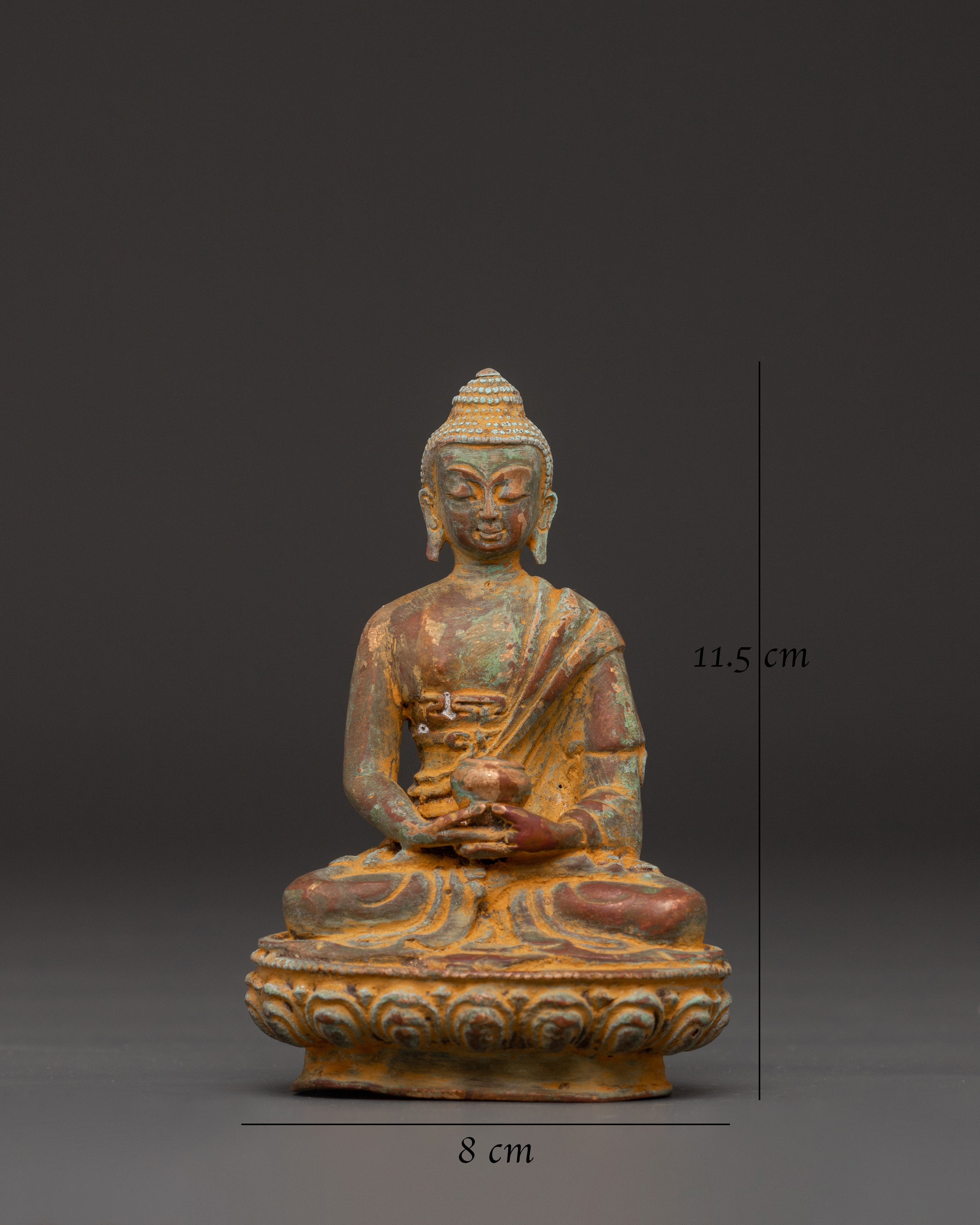 Amitabha Buddha Buddhist Statue | Copper Sculpture Symbolizing Compassion & Peace
