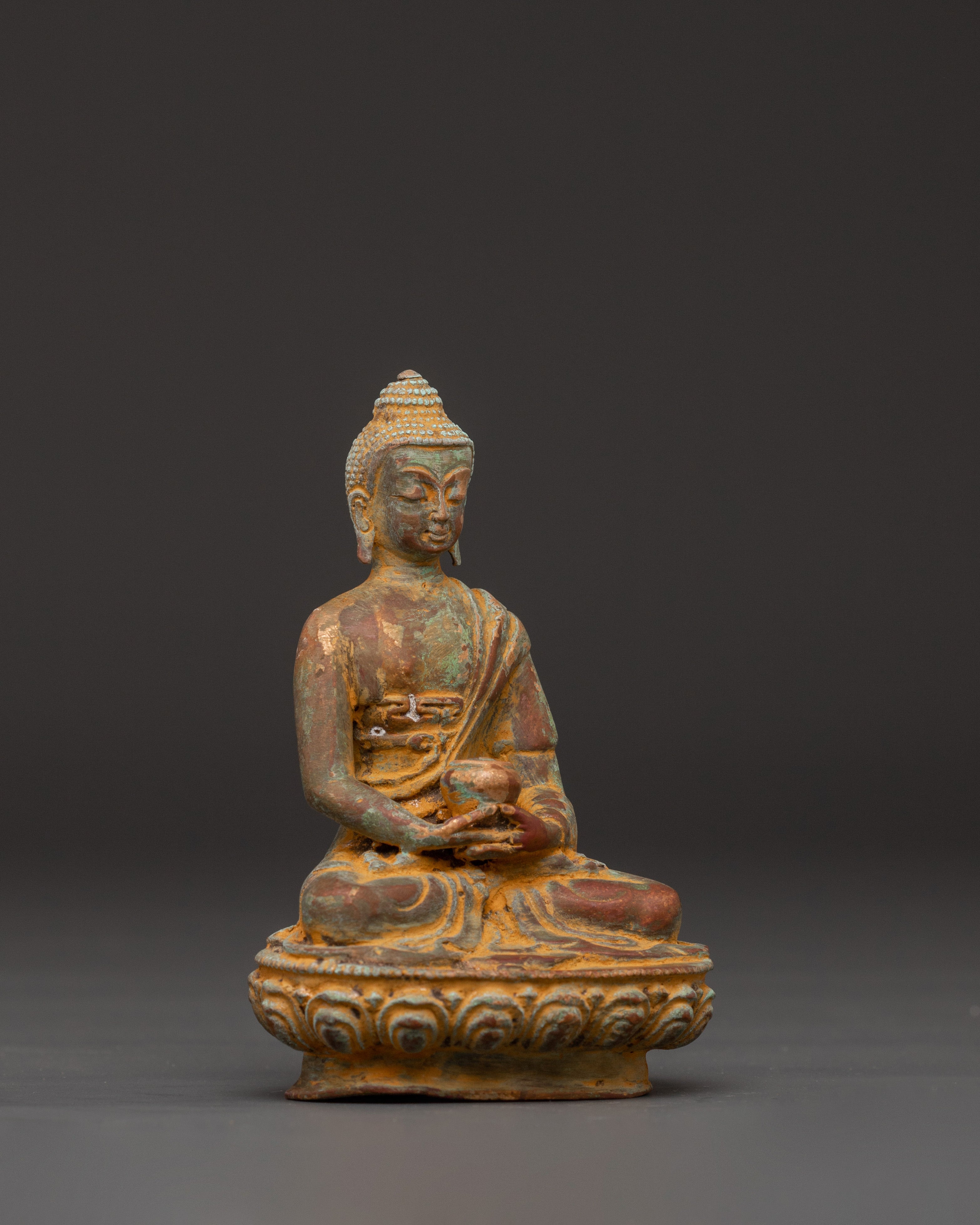 Amitabha Buddha Buddhist Statue | Copper Sculpture Symbolizing Compassion & Peace