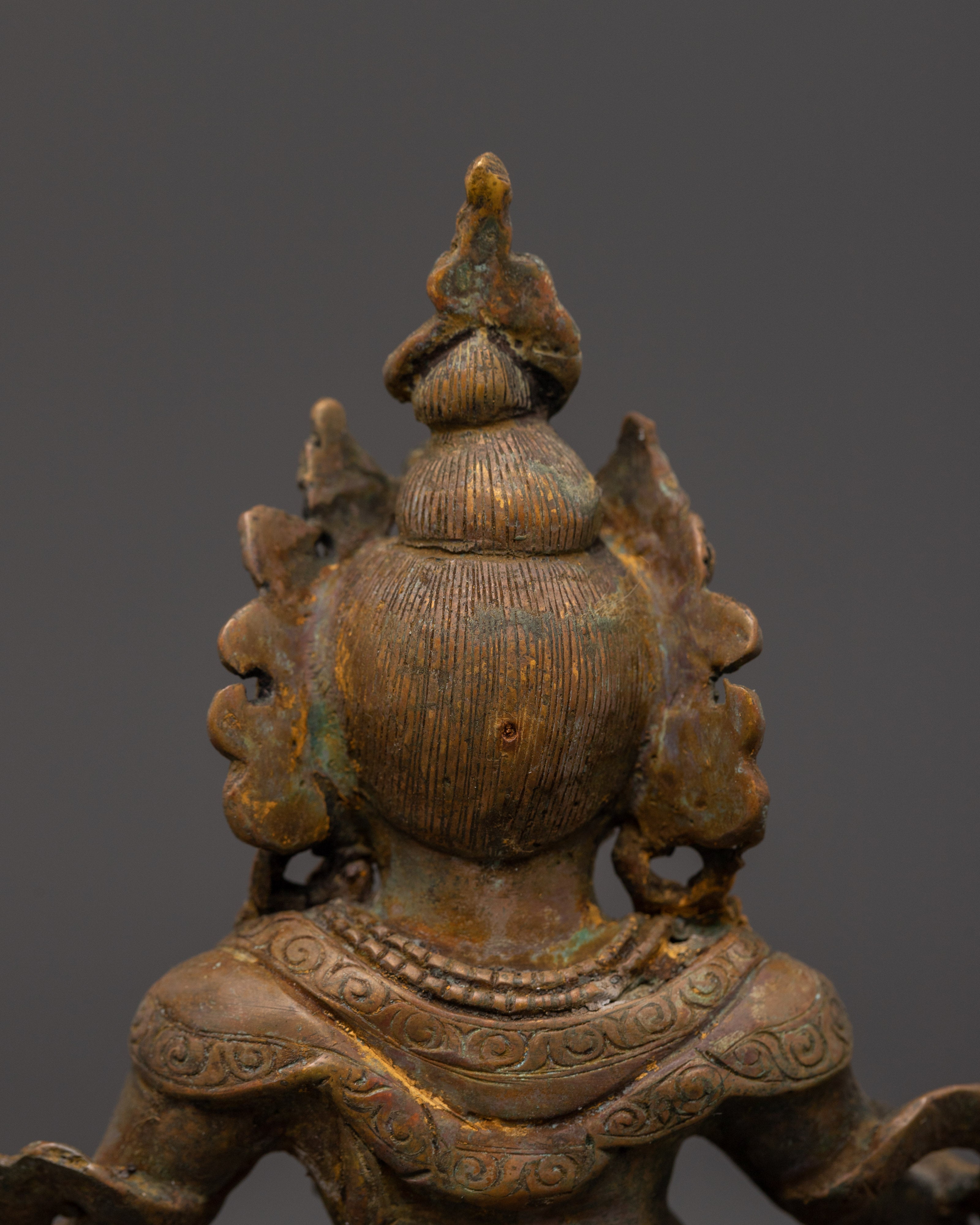 Dzambhala Statue of Wealth Deity | Traditional Buddhist Art Work