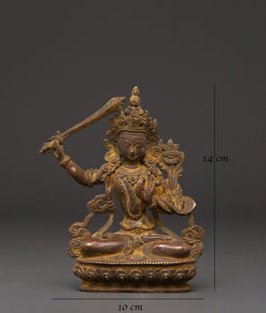 Manjushri, The Bodhisattva of Wisdom | Deity Wielding a Flaming Sword