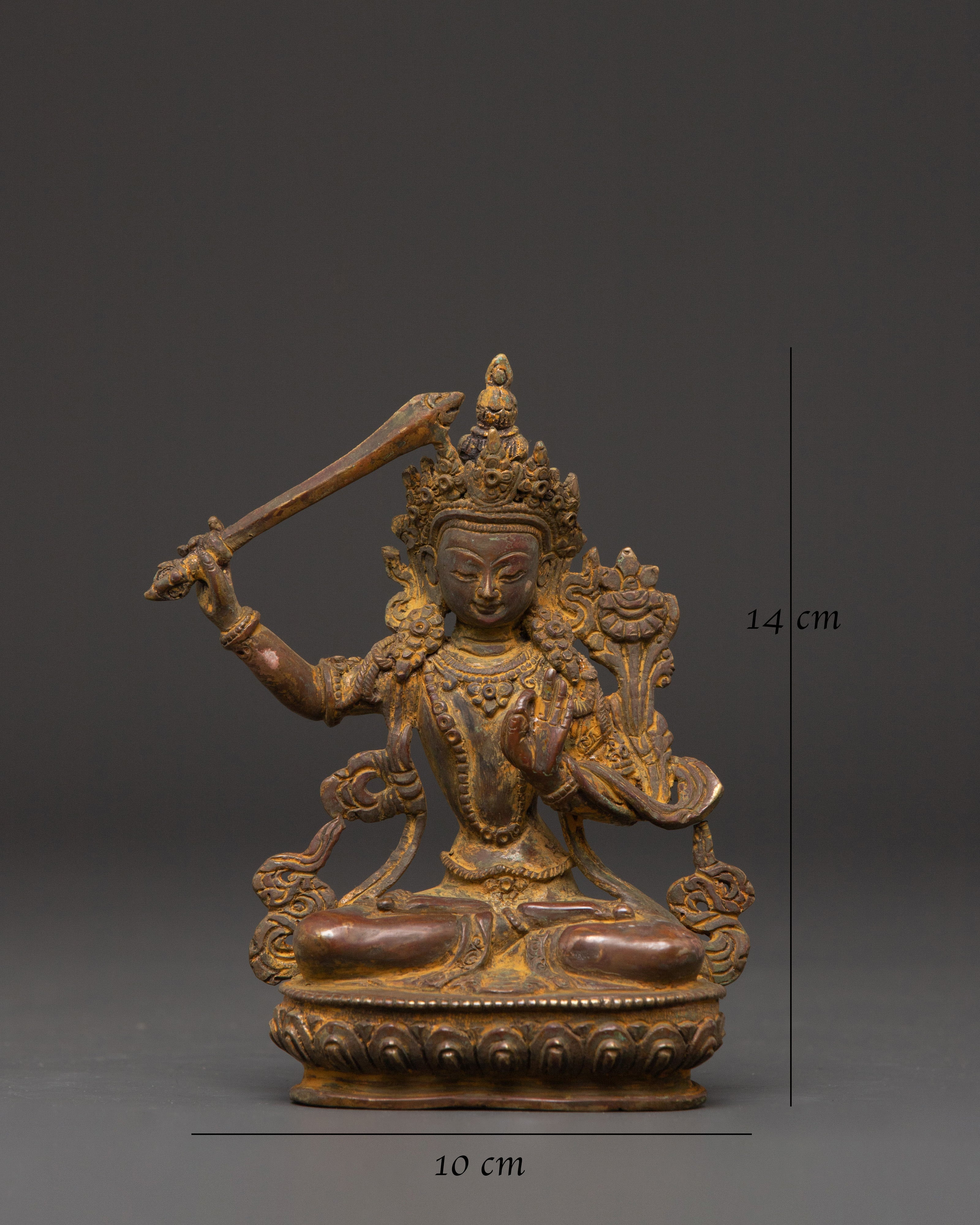 Manjushri, The Bodhisattva of Wisdom | Deity Wielding a Flaming Sword