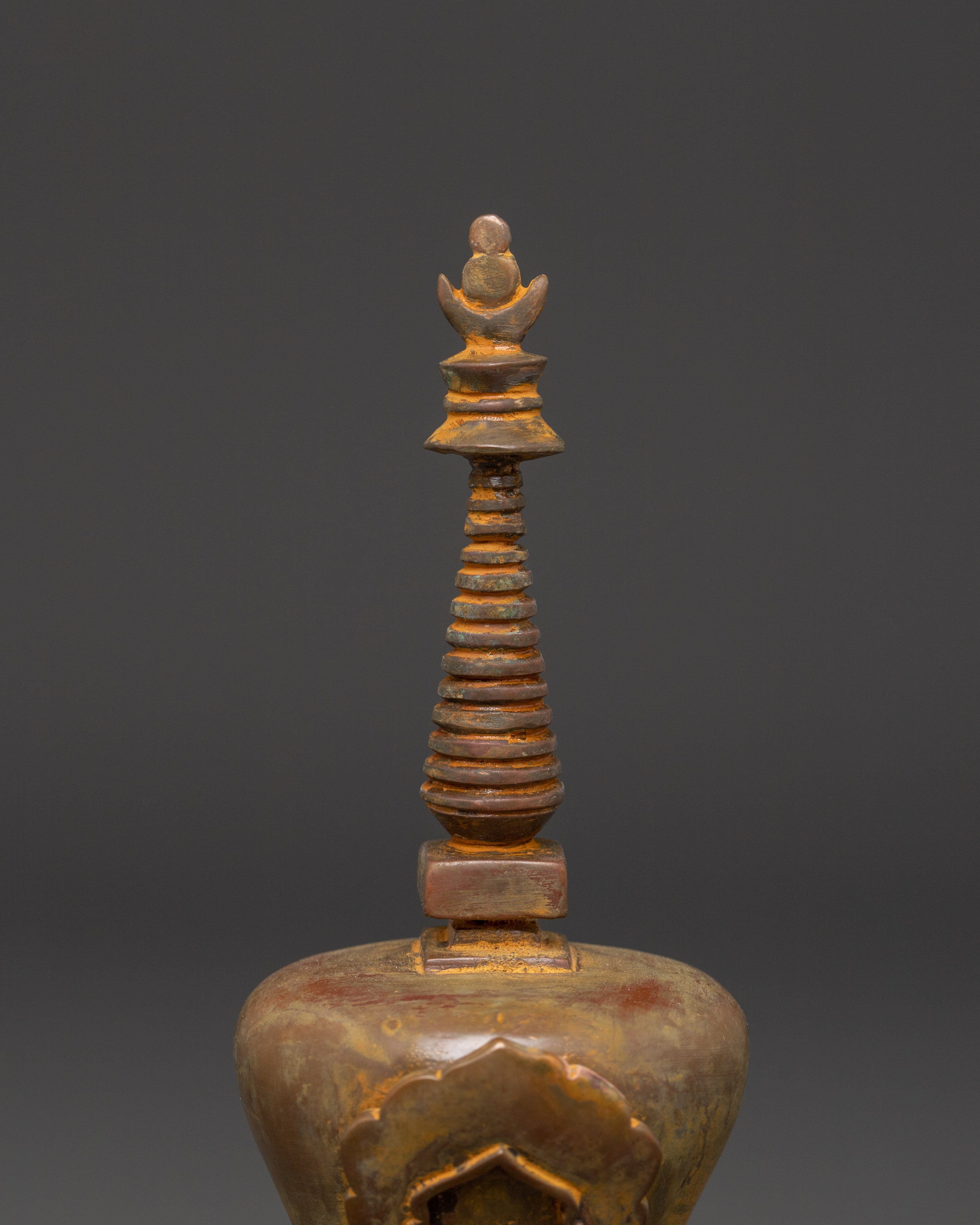 Buddha Relic Monument | Handcrafted Copper Buddhist Stupa