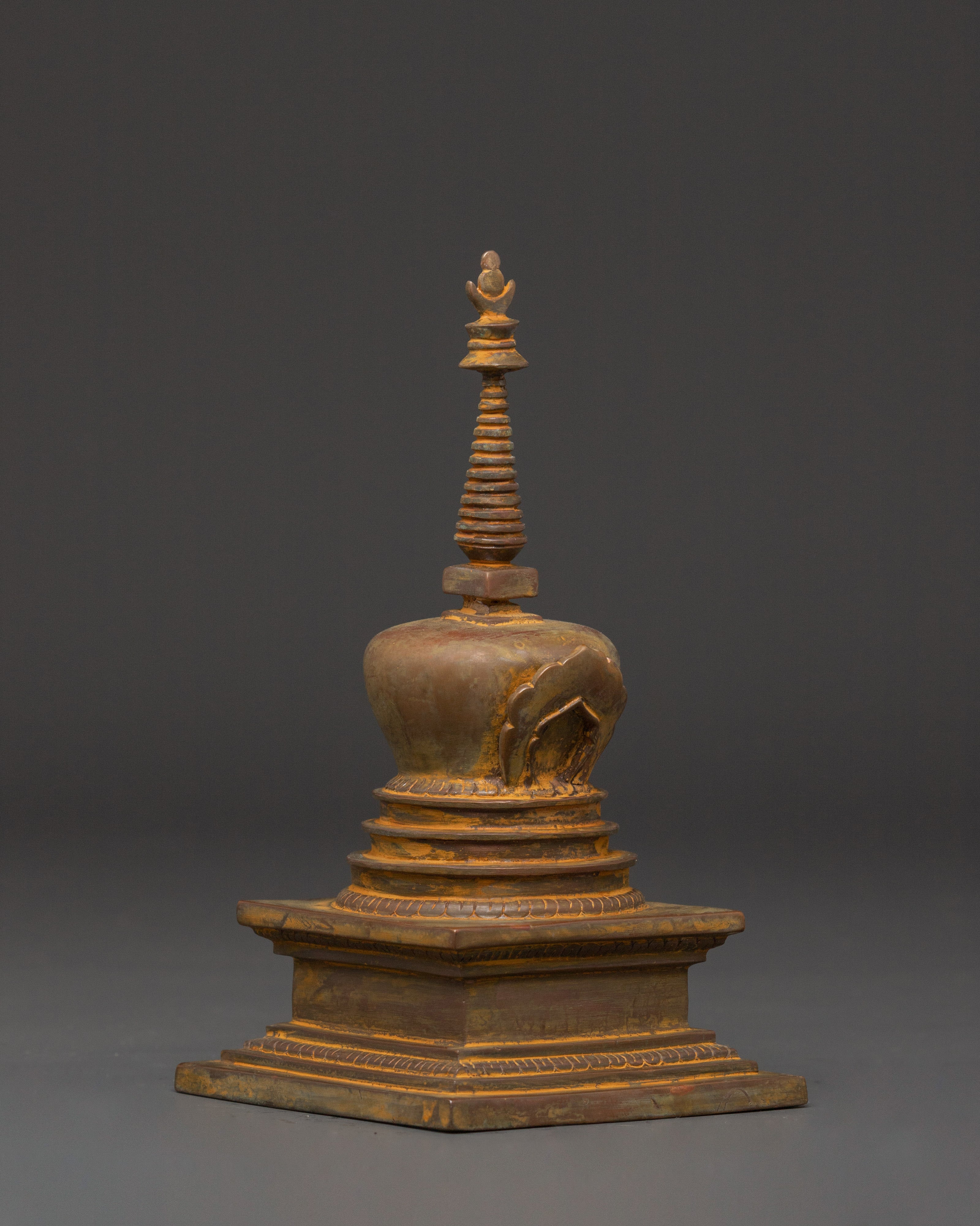 Buddha Relic Monument | Handcrafted Copper Buddhist Stupa