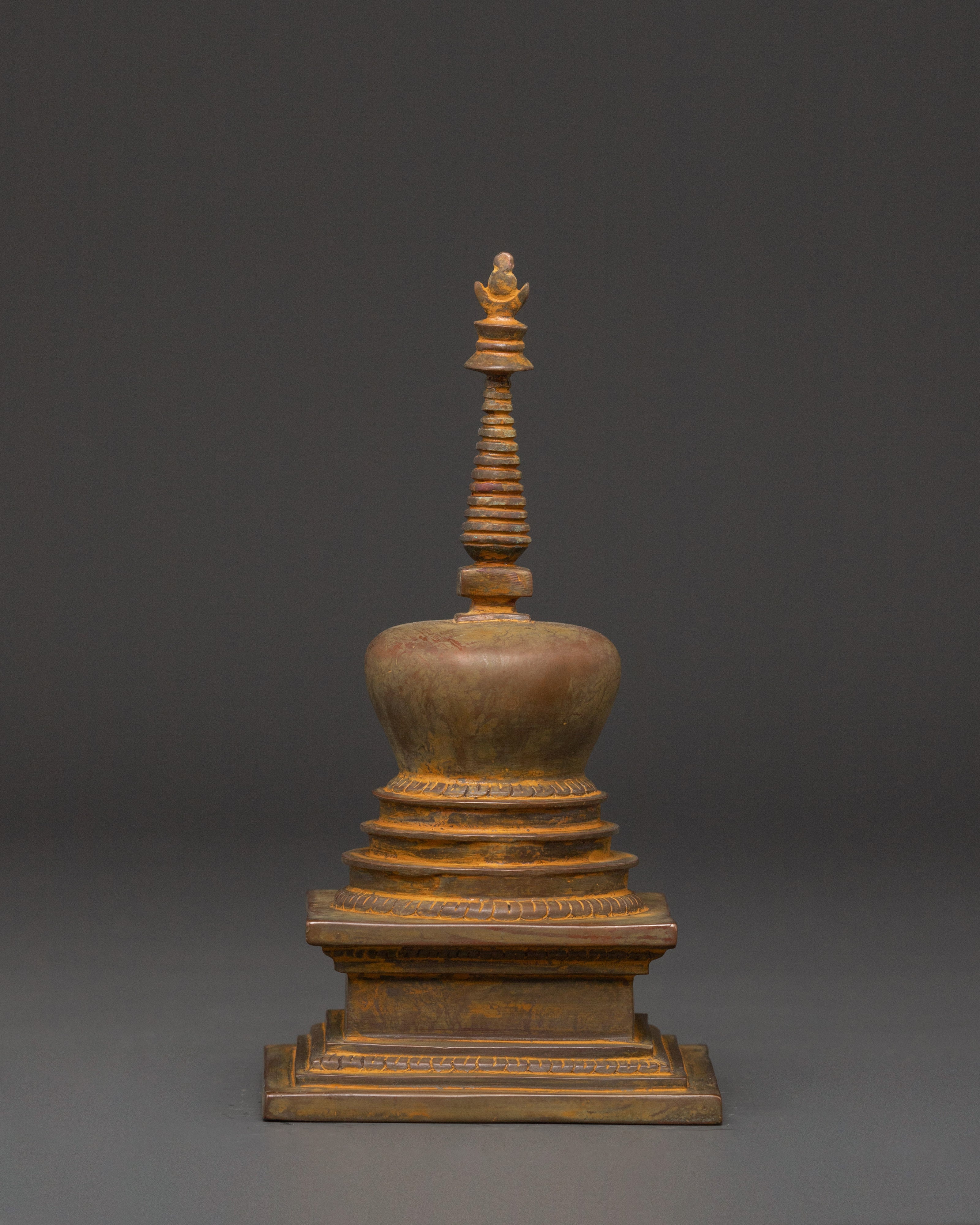 Buddha Relic Monument | Handcrafted Copper Buddhist Stupa