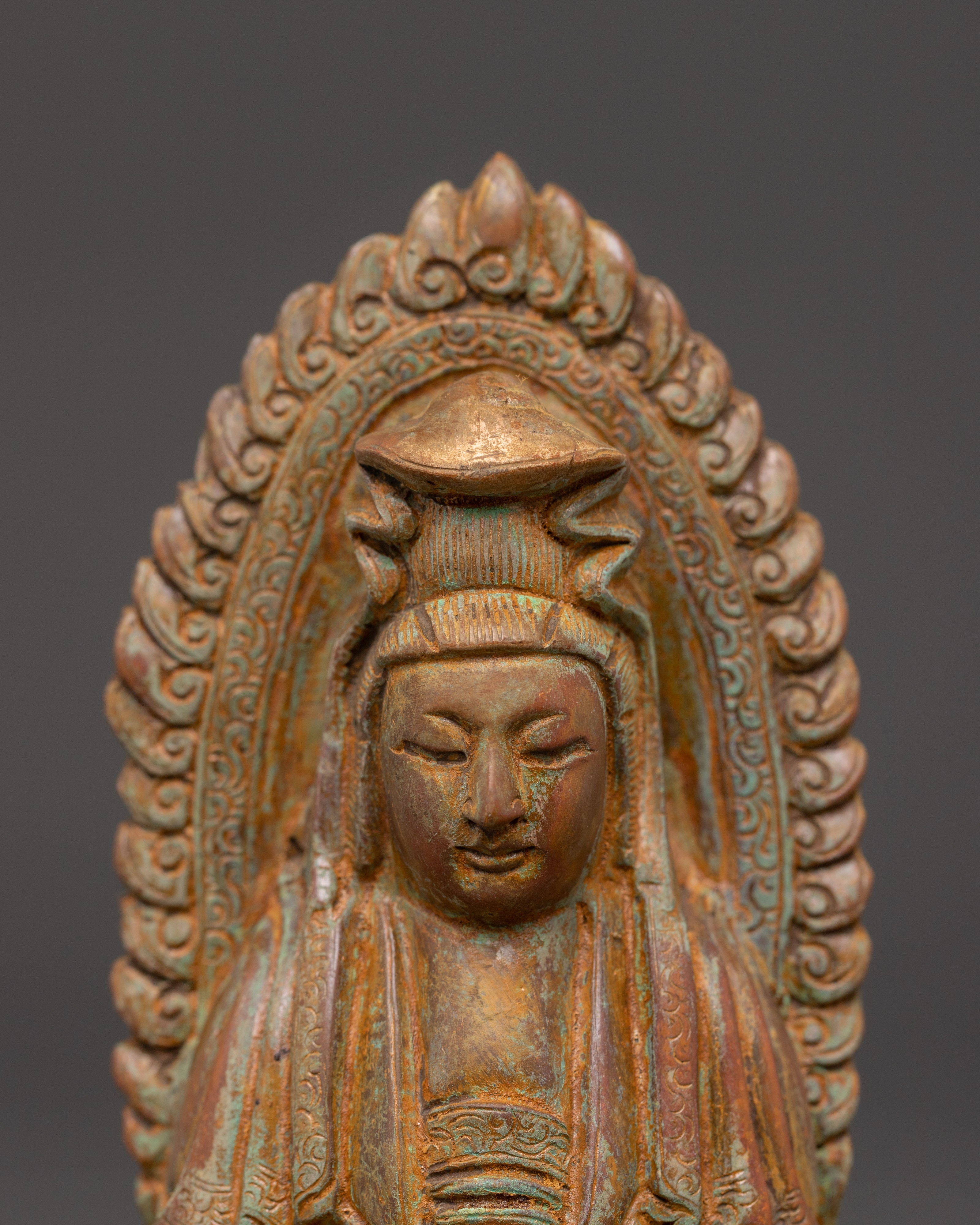 Avalokitesvara Bodhisattva of Compassion | Handcrafted Copper Statue