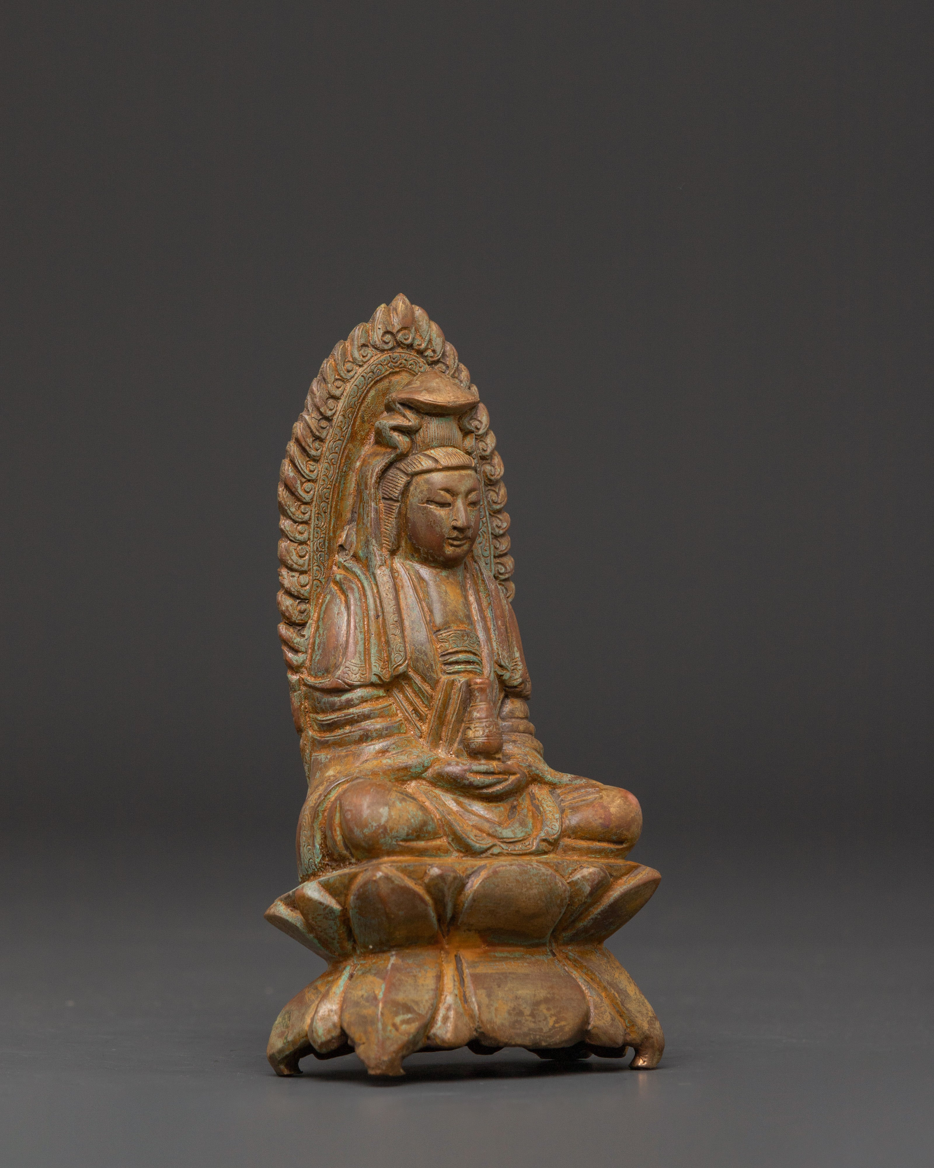 Avalokitesvara Bodhisattva of Compassion | Handcrafted Copper Statue