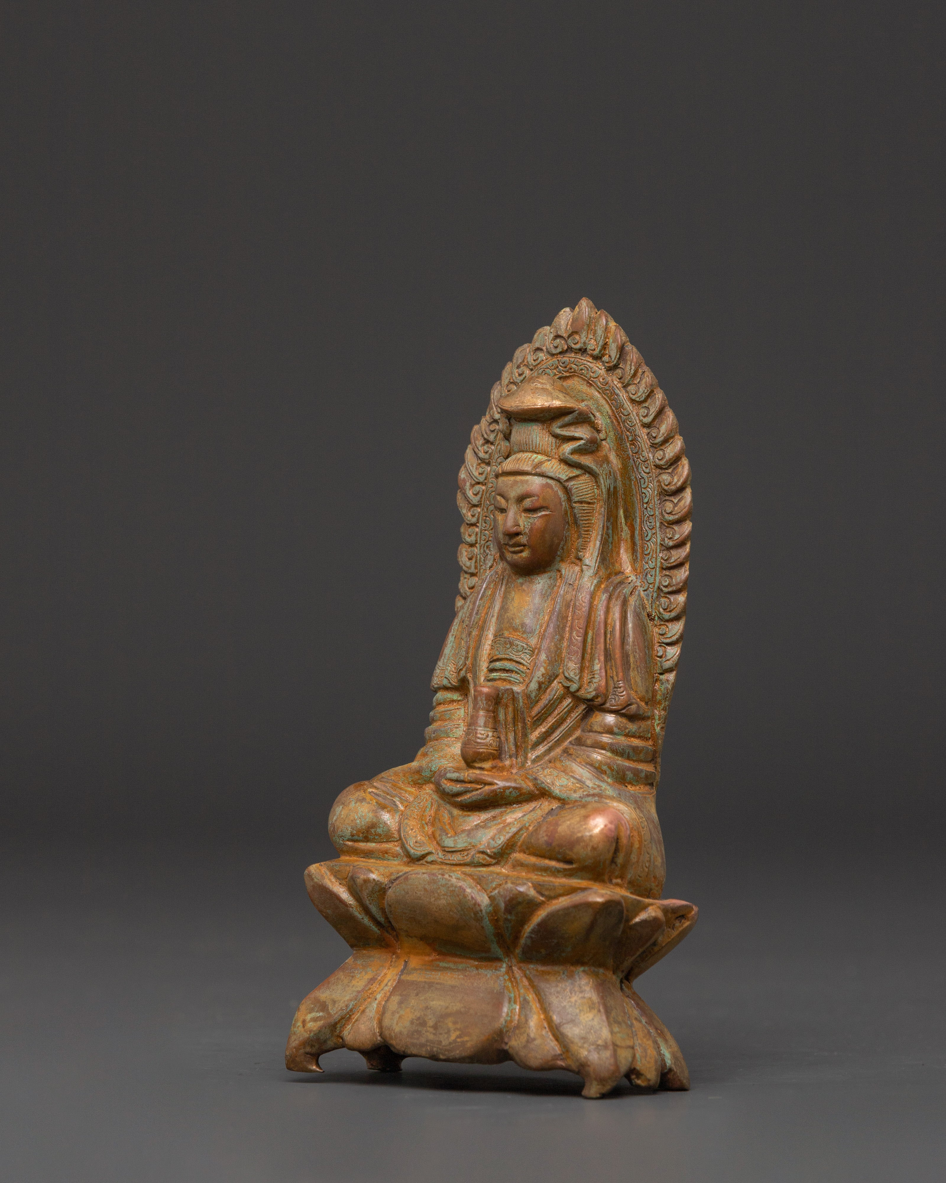 Avalokitesvara Bodhisattva of Compassion | Handcrafted Copper Statue