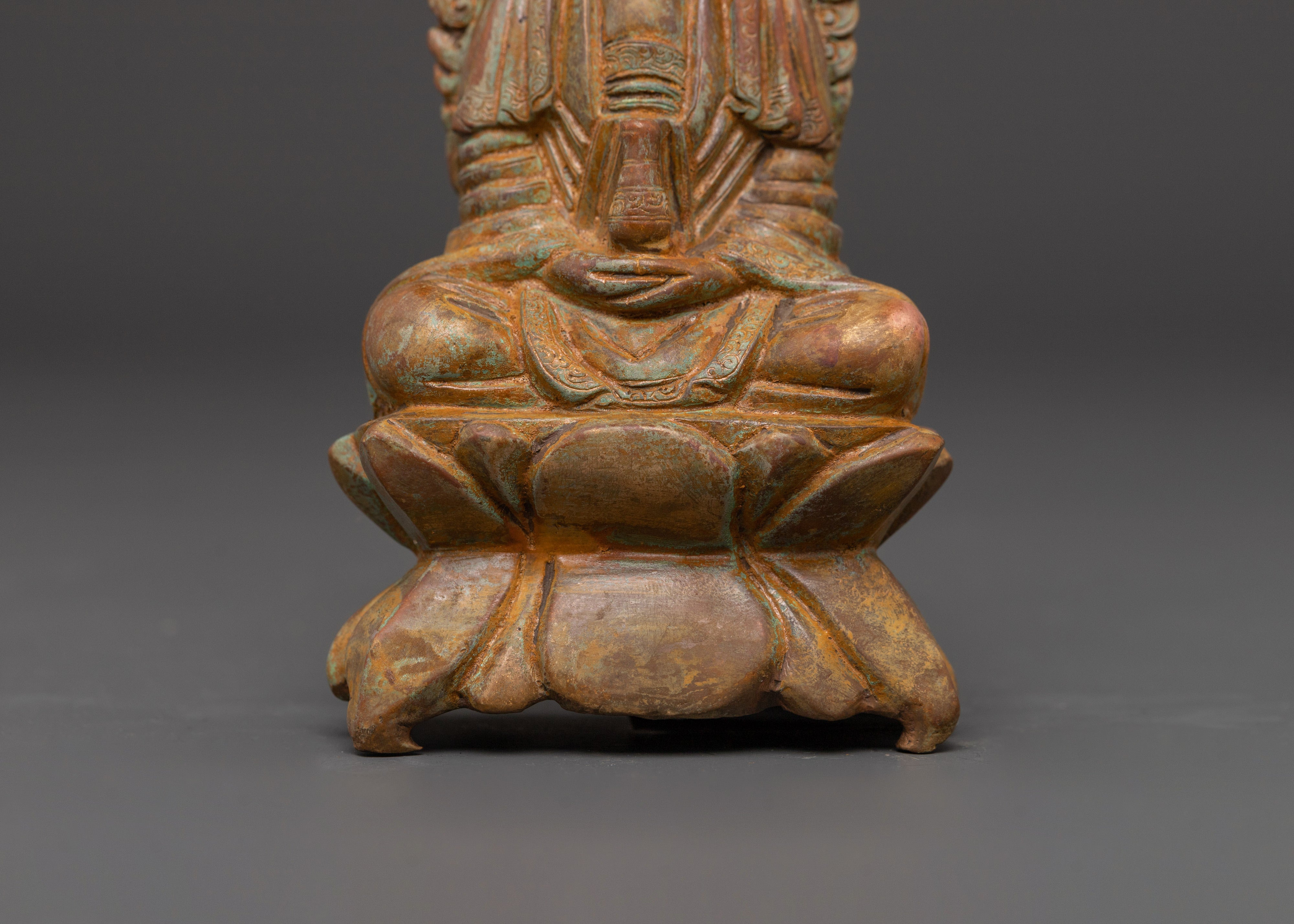 Avalokitesvara Bodhisattva of Compassion | Handcrafted Copper Statue